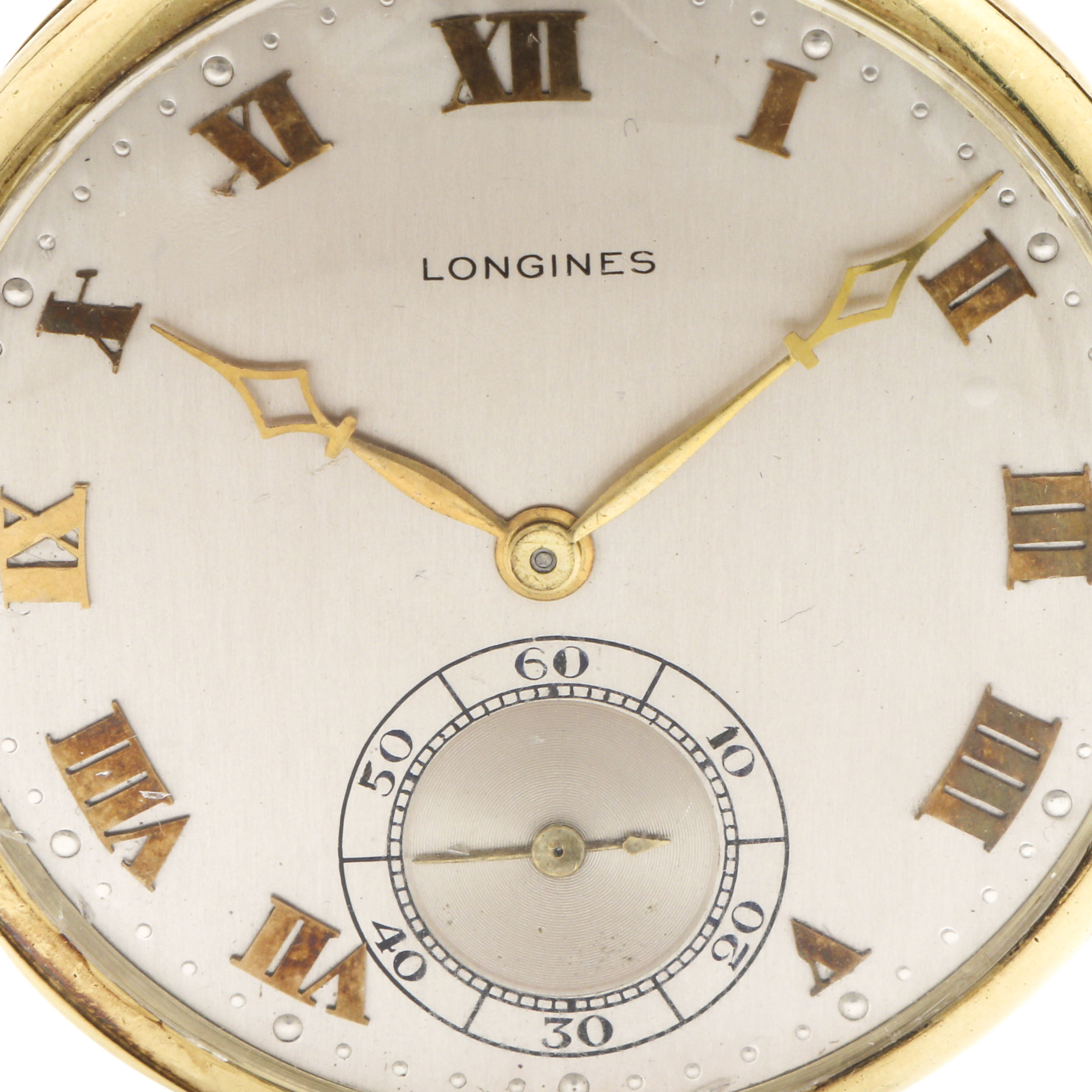 Longines 14K Yellow Gold Open Face Pocket Watch