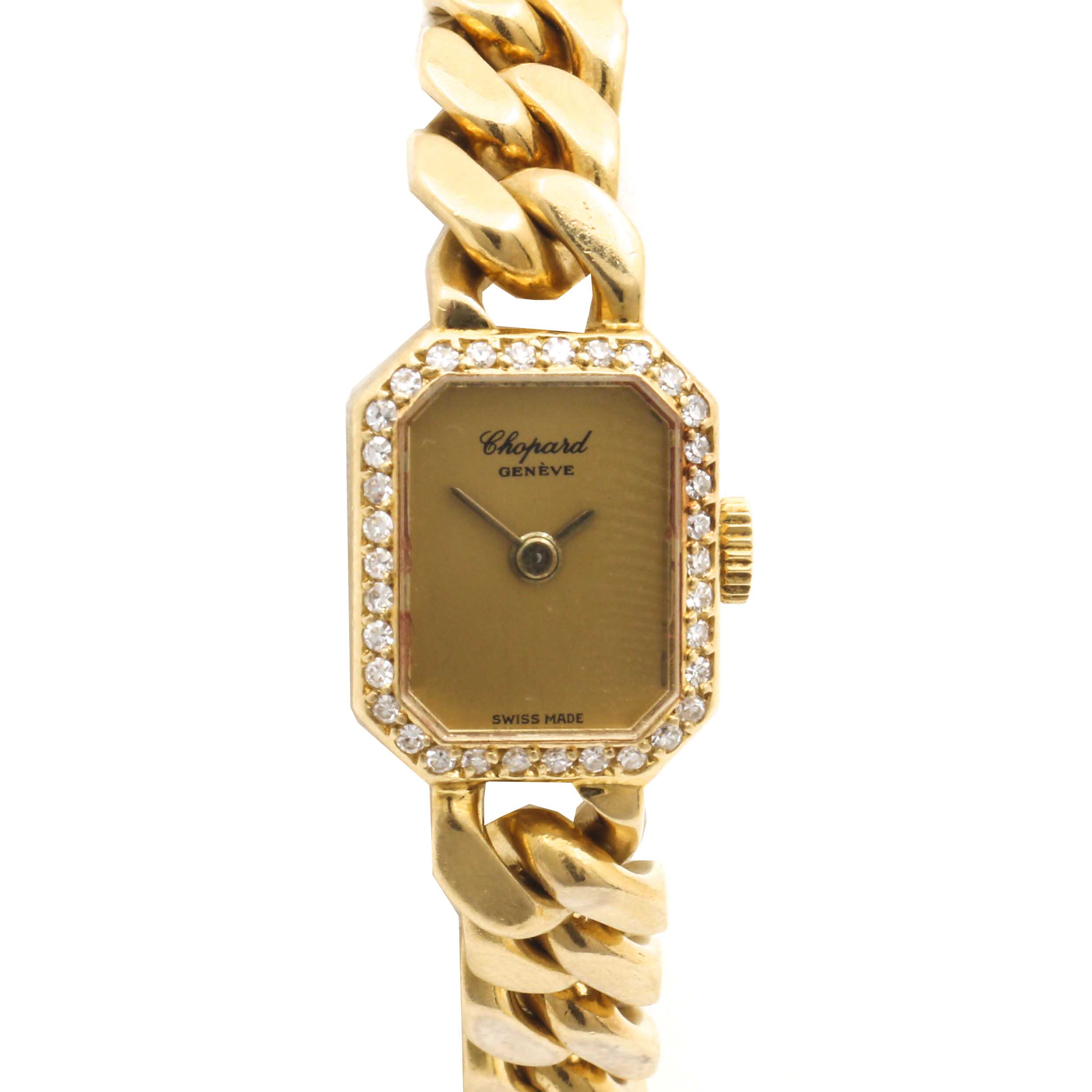 Chopard 18K Yellow Gold Diamond Watch