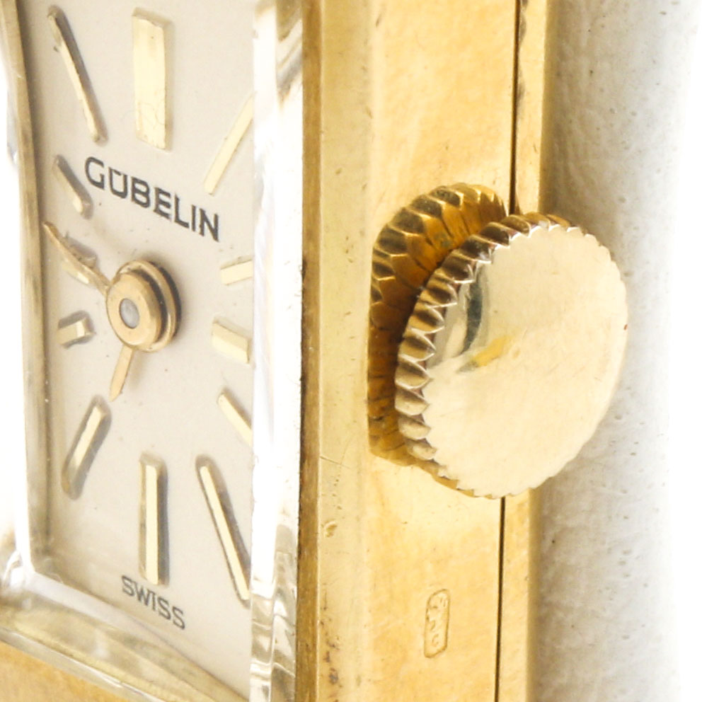 Gublein 18K and 14K Yellow Gold Bracelet Watch