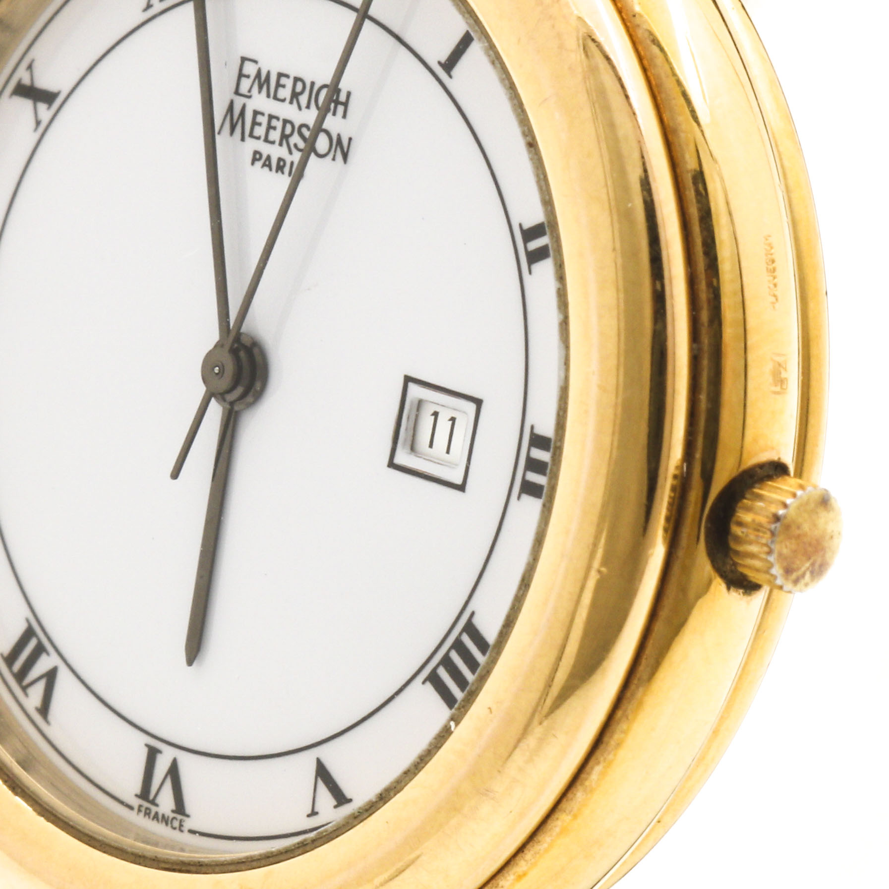 Emerich Meerson Yellow Gold Plate Stainless Steel Watch