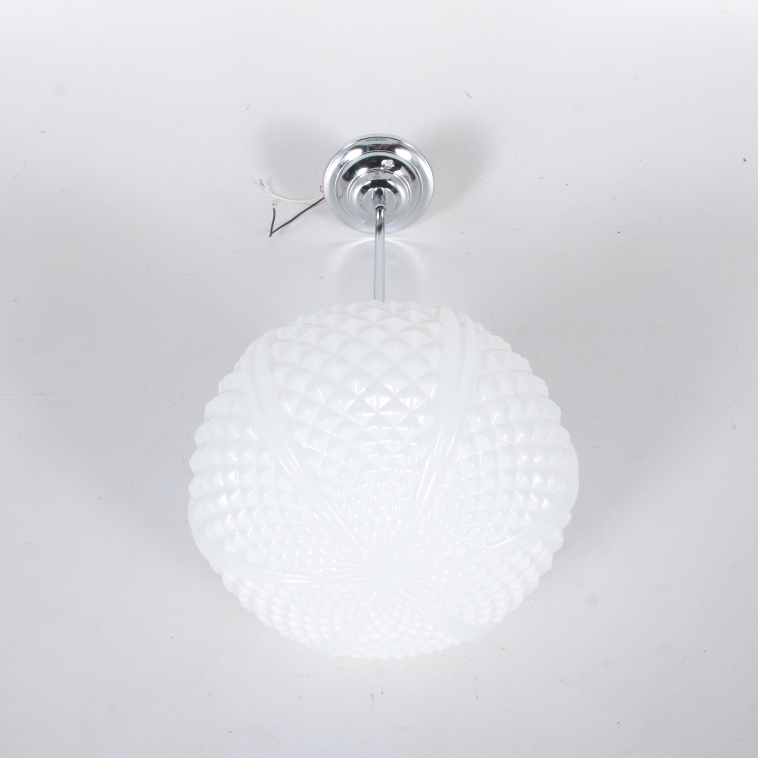Milk Glass Hanging Globe Ceiling Fixture