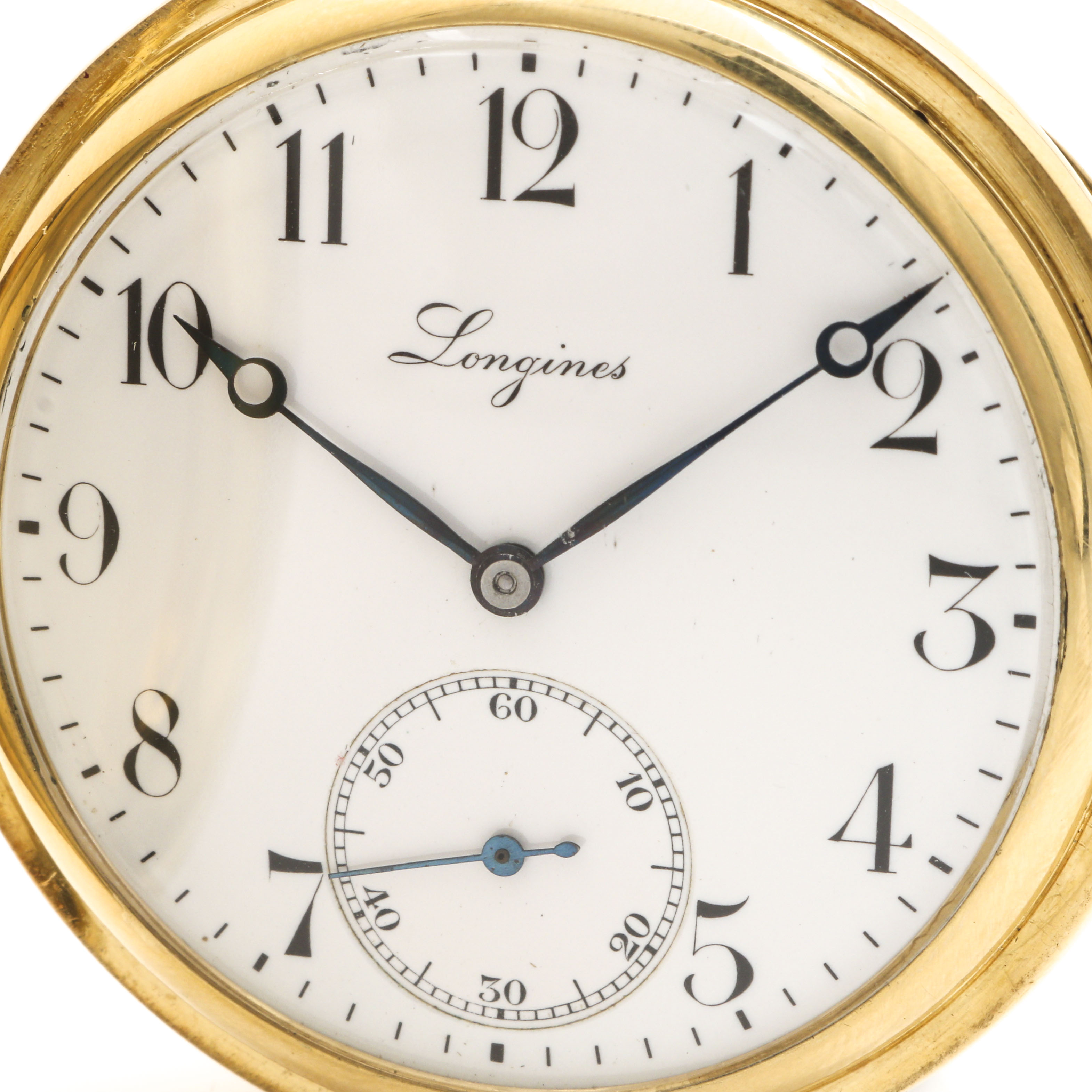 Longines 18K Yellow Gold Hunting Case Pocket Watch
