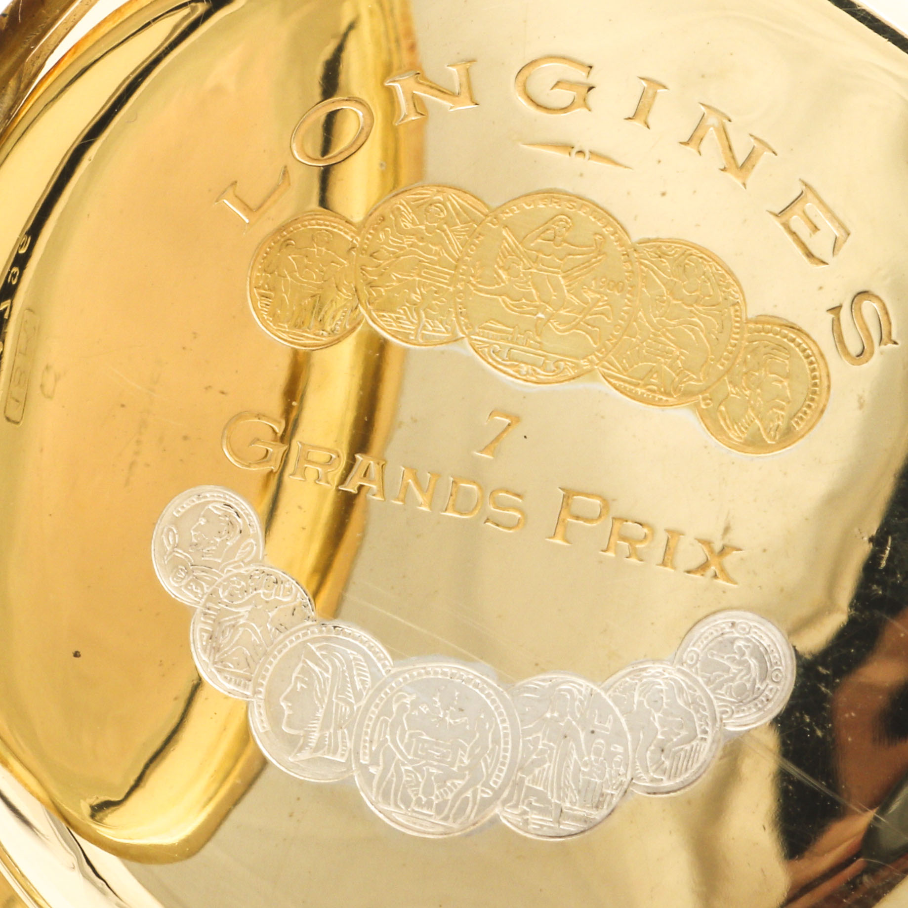 Longines 18K Yellow Gold Hunting Case Pocket Watch