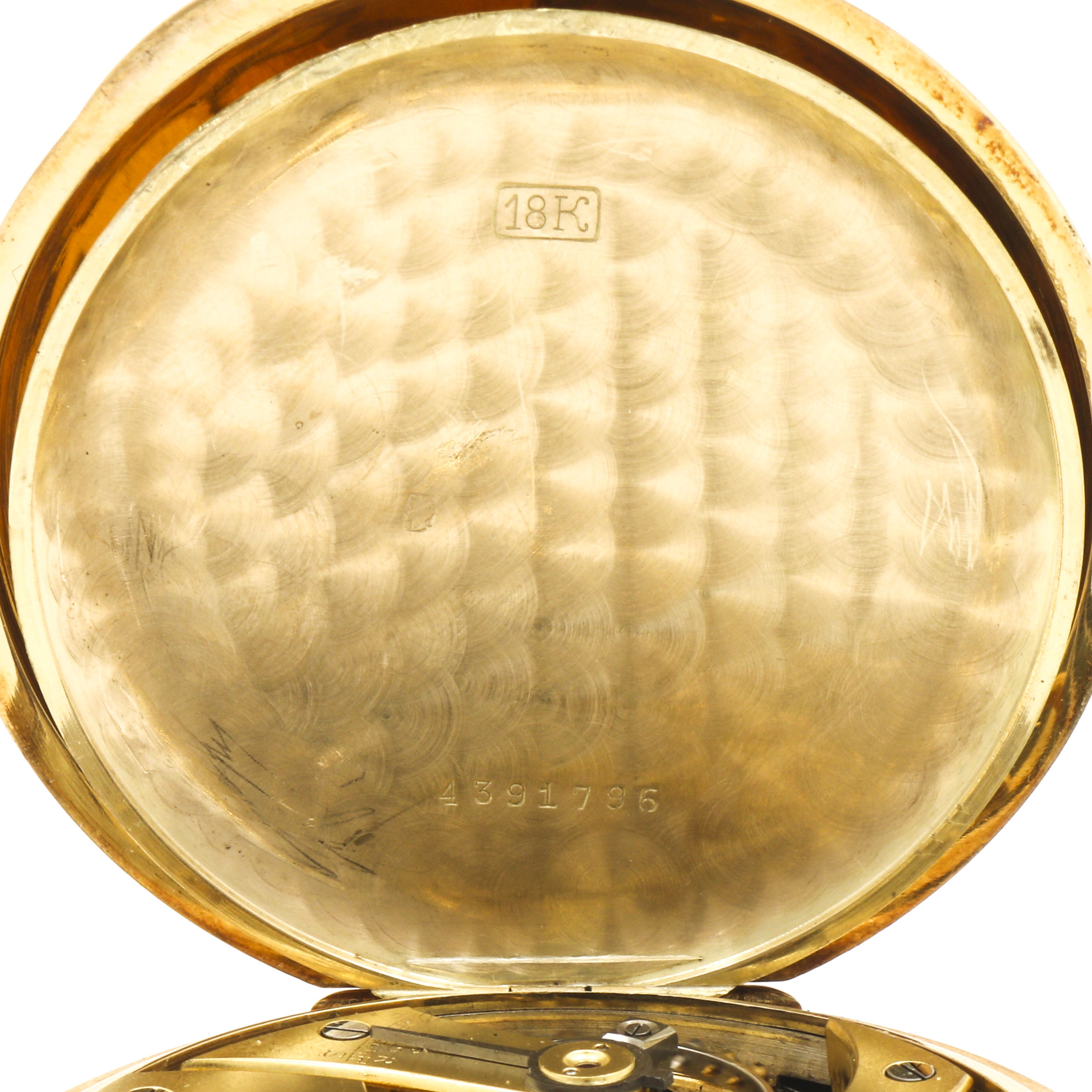 Longines 18K Yellow Gold Hunting Case Pocket Watch