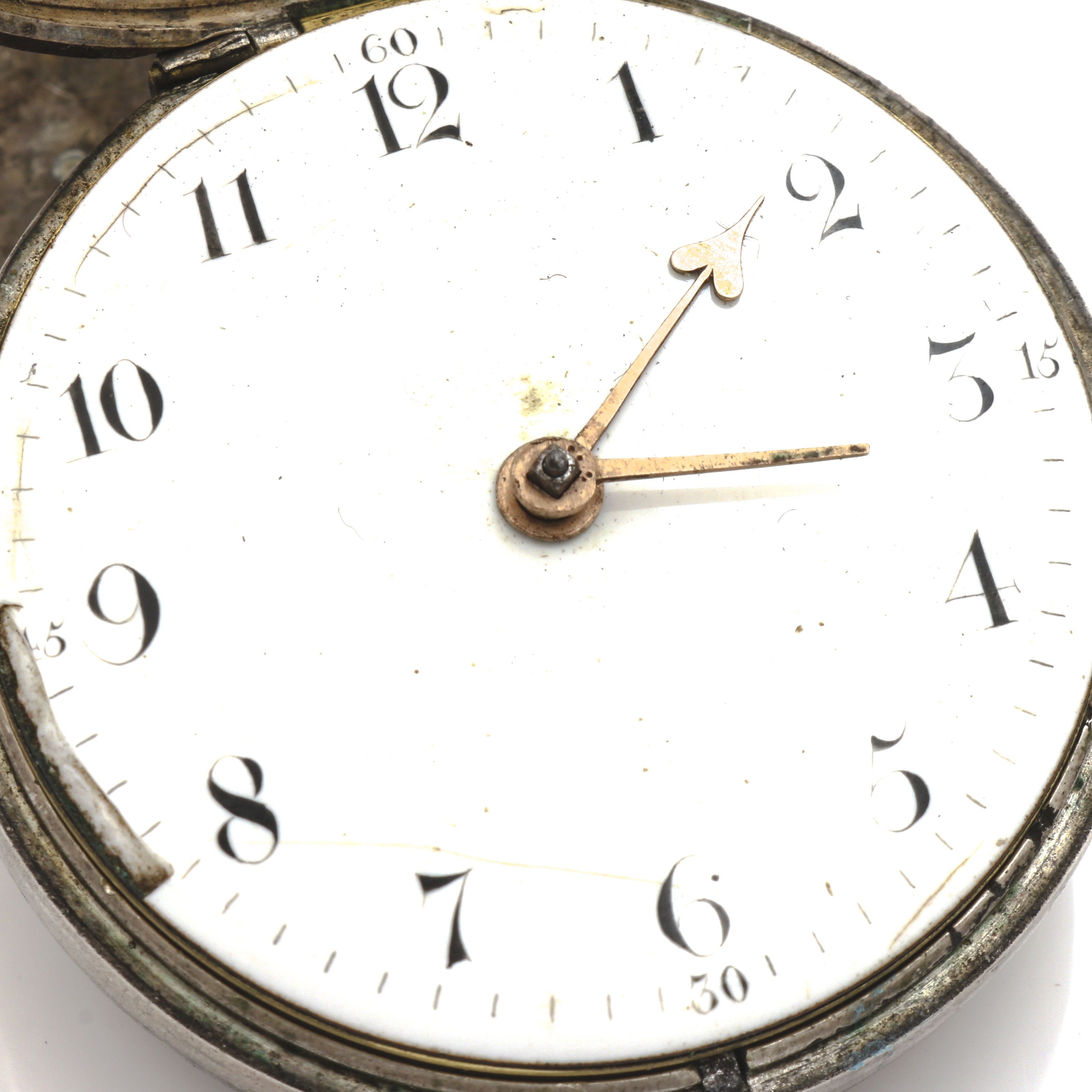 Sterling Silver Double Case Pocket Watch