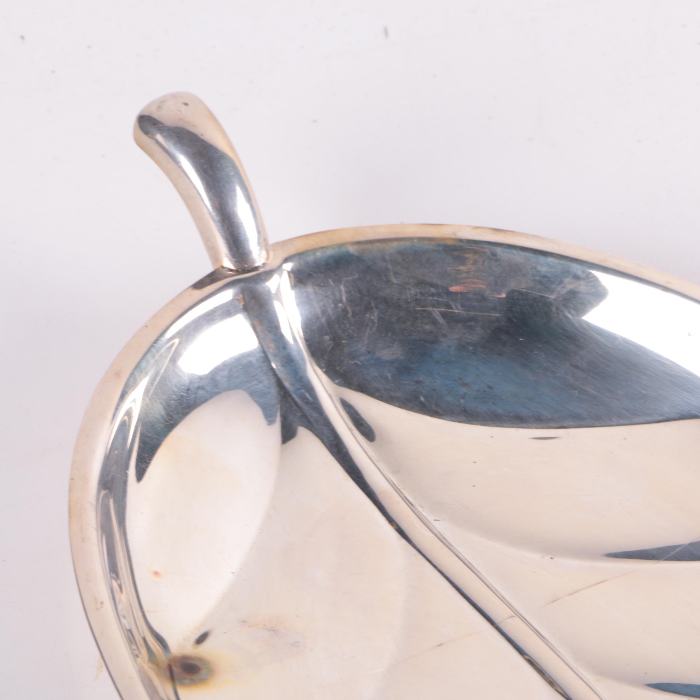 International Silver Co. Leaf-Shaped Platter and Other Silver Plate Serveware