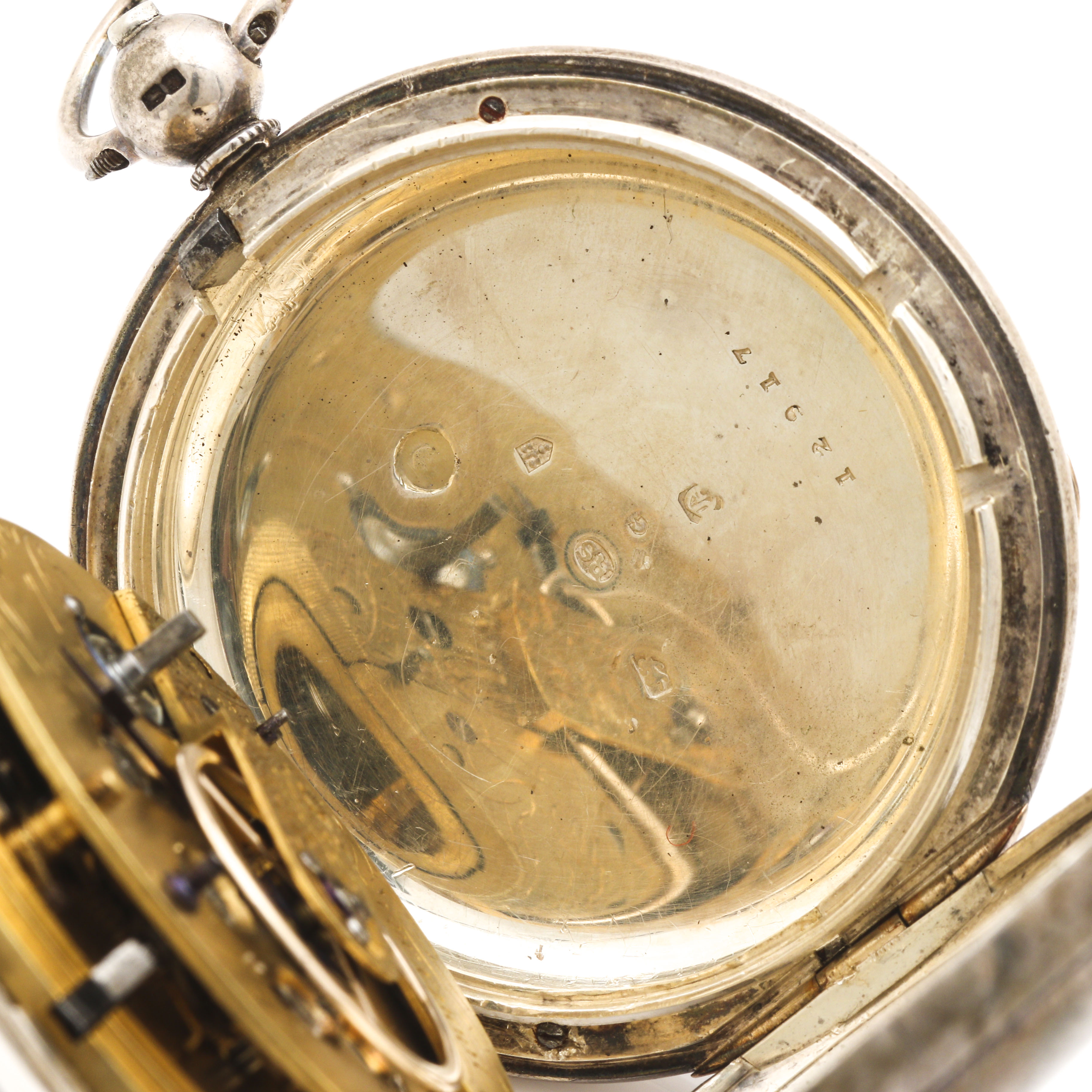 Joseph Johnson Sterling Silver Hunting Case Pocket Watch