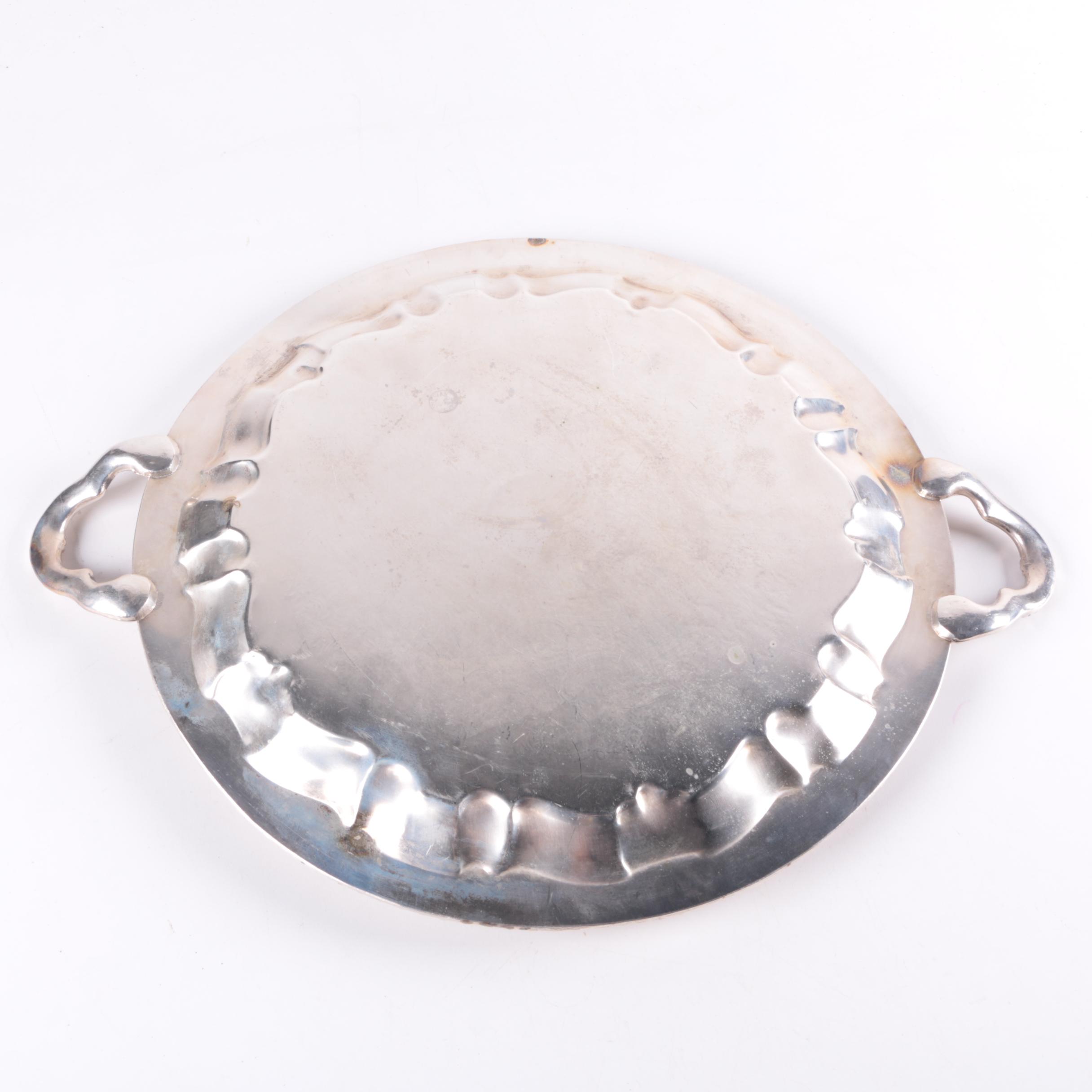 International Silver Co. Leaf-Shaped Platter and Other Silver Plate Serveware
