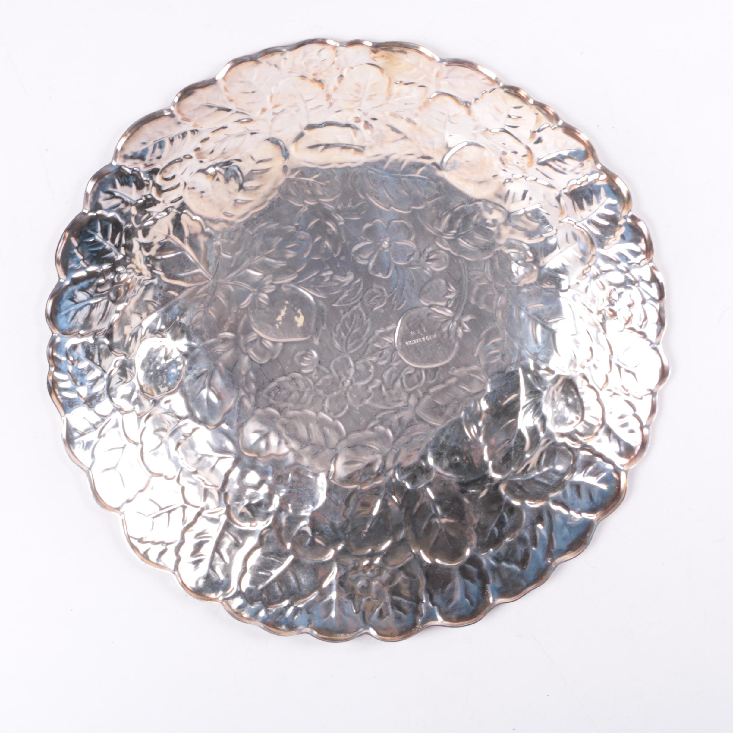 International Silver Co. Leaf-Shaped Platter and Other Silver Plate Serveware