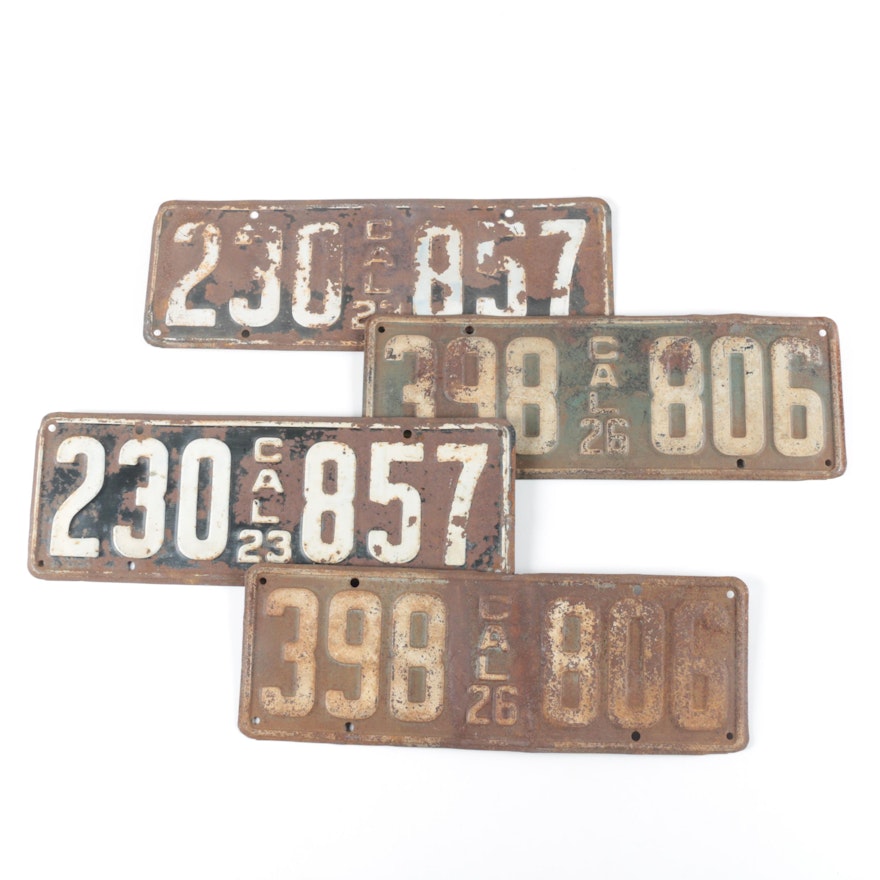 1920s California License Plates