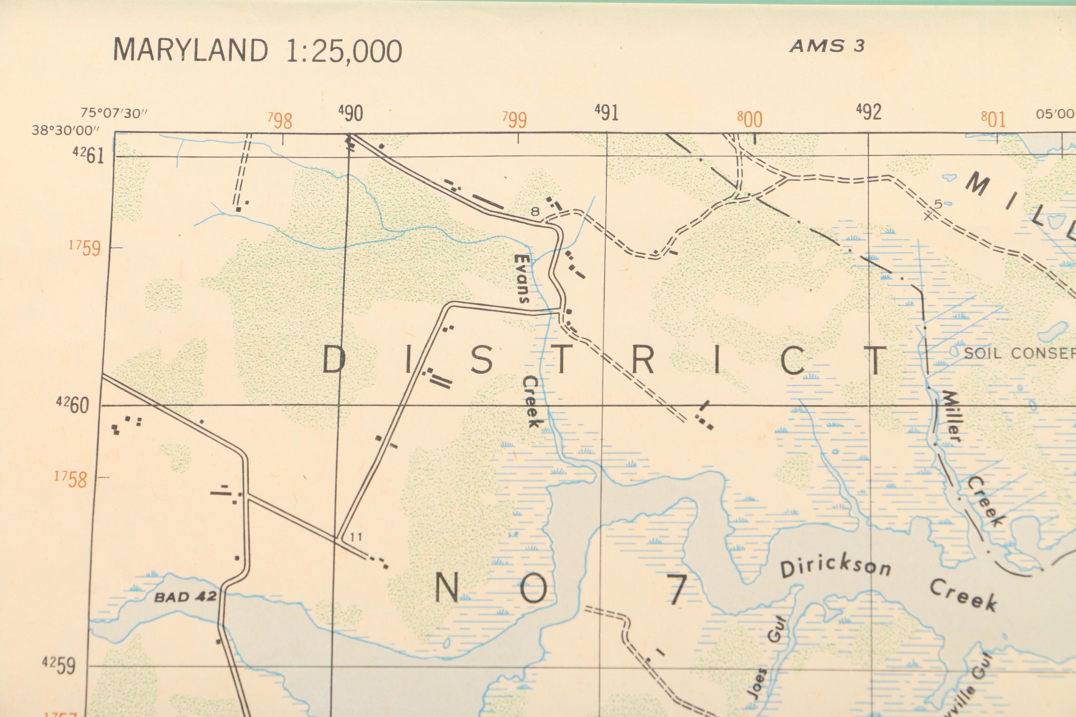 Vintage Maps Including Washington, D.C., Maryland and Virginia