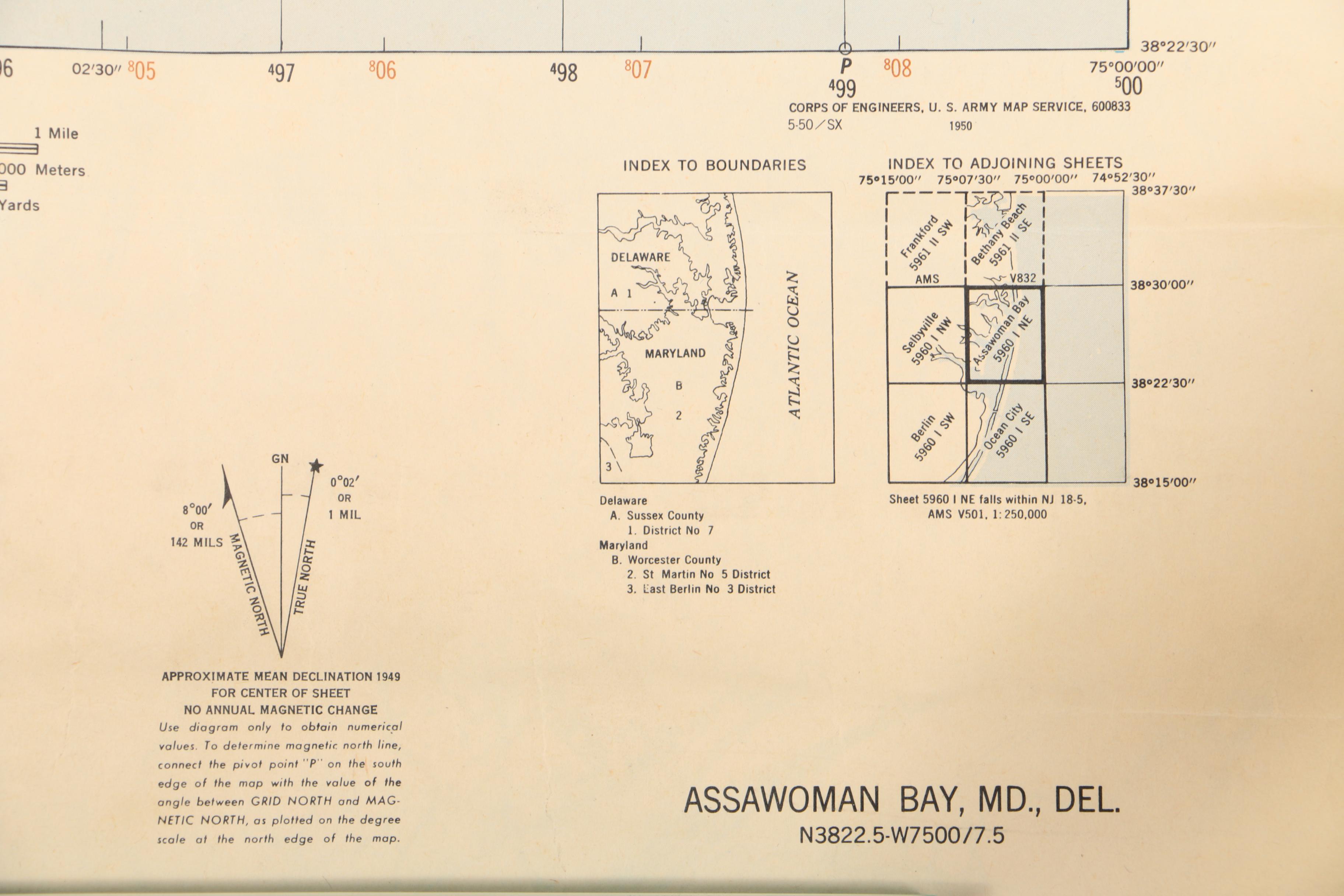 Vintage Maps Including Washington, D.C., Maryland and Virginia