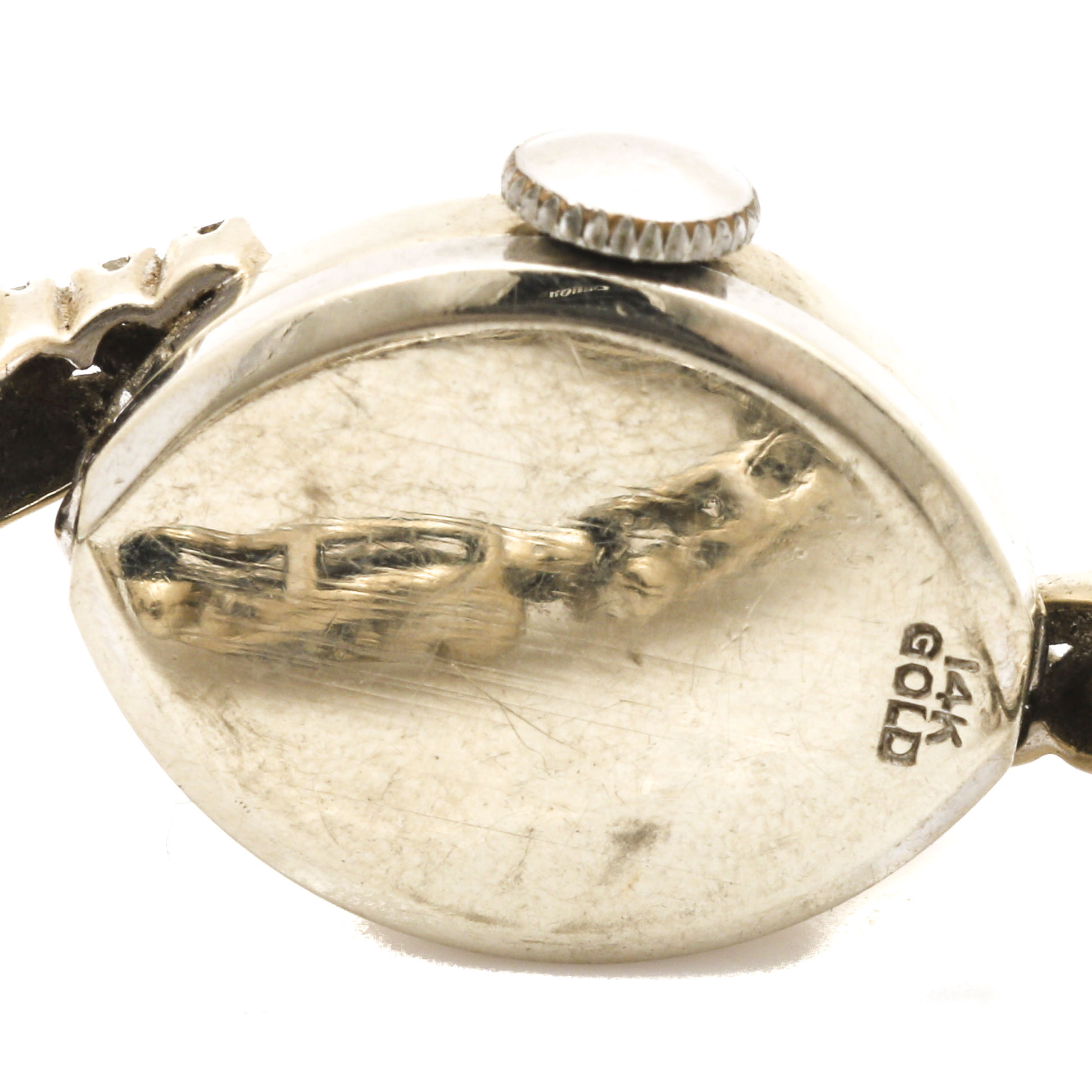 Medco 14K White Gold Diamond Watch