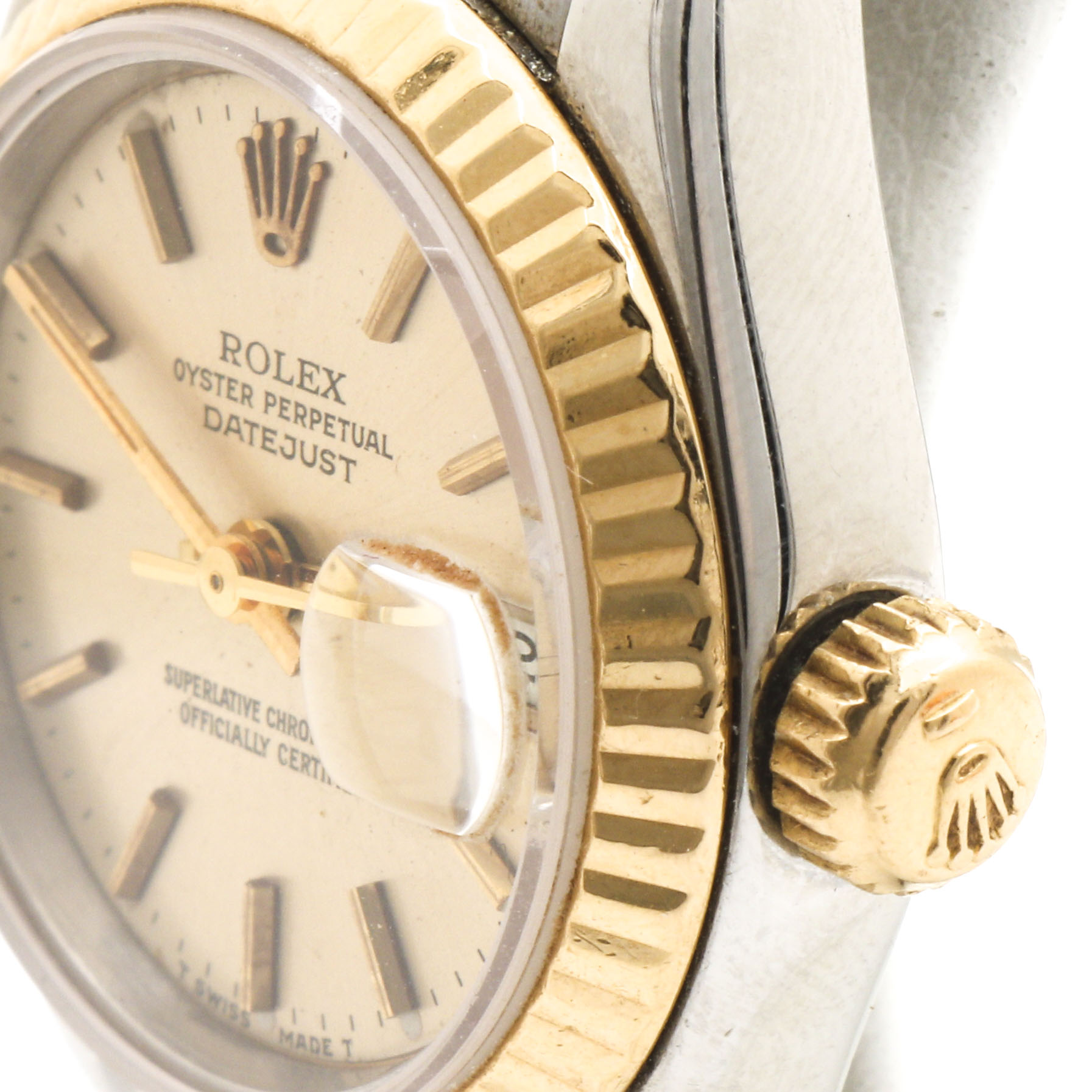 Rolex Oyster Perpetual Datejust 18K Yellow Gold Stainless Steel Watch