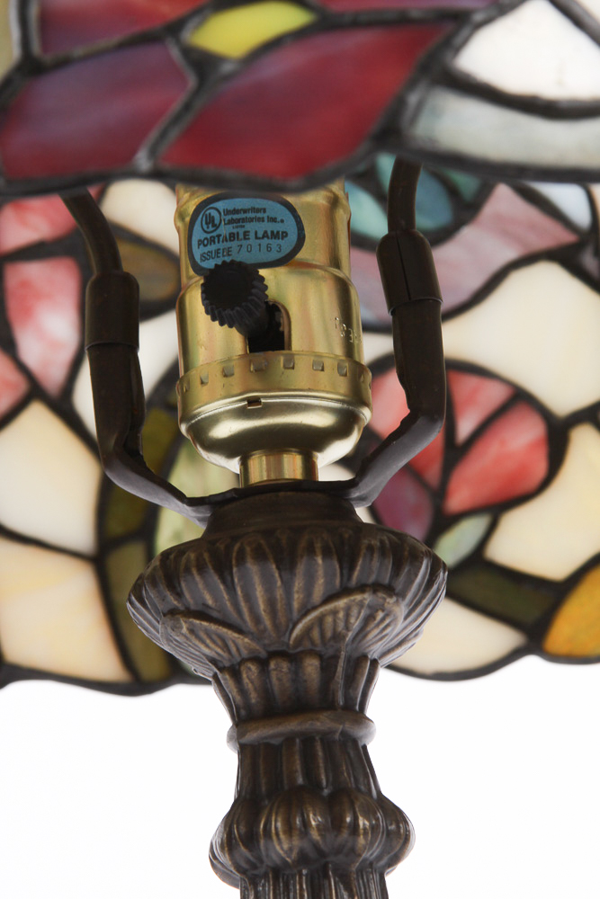 Tiffany Style Slag Glass Table Lamp