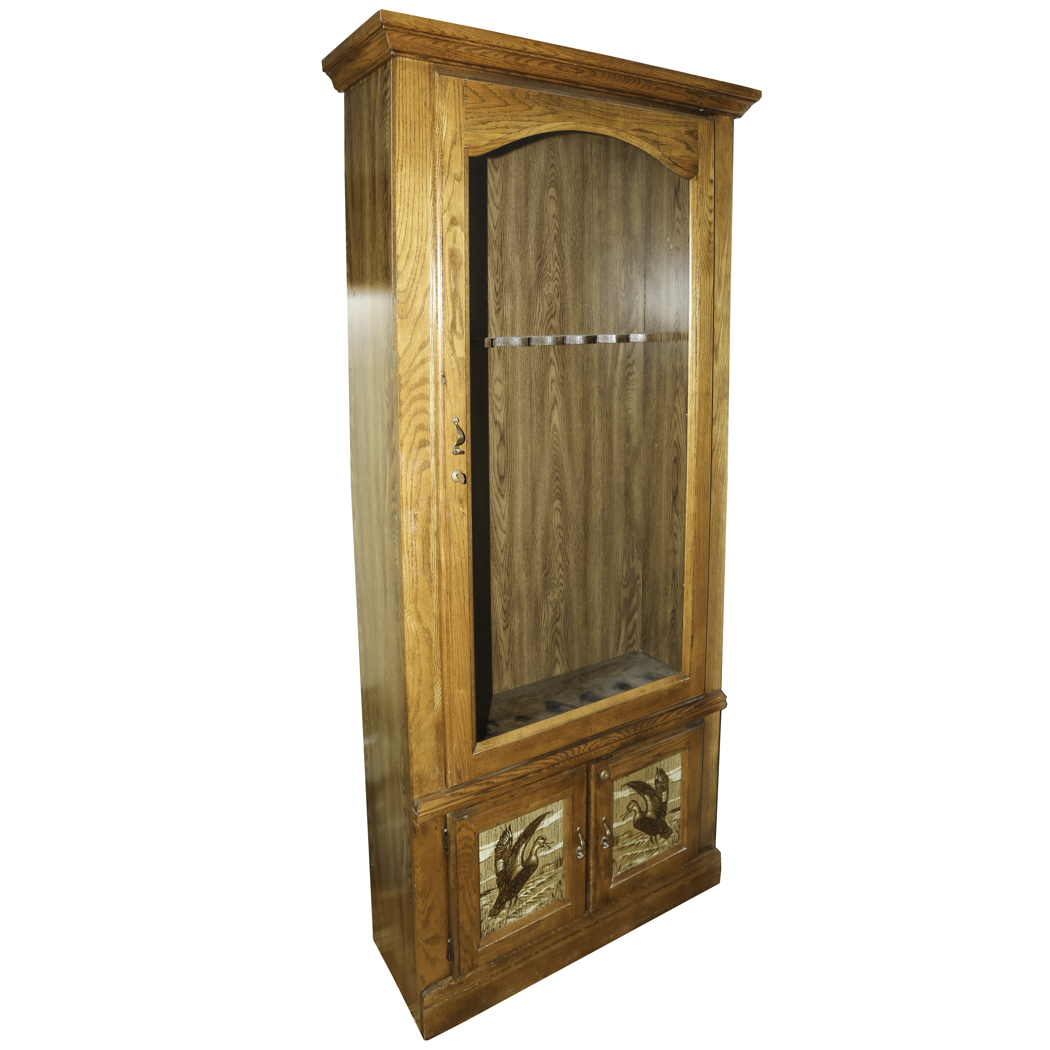 Oak Gun Display Cabinet