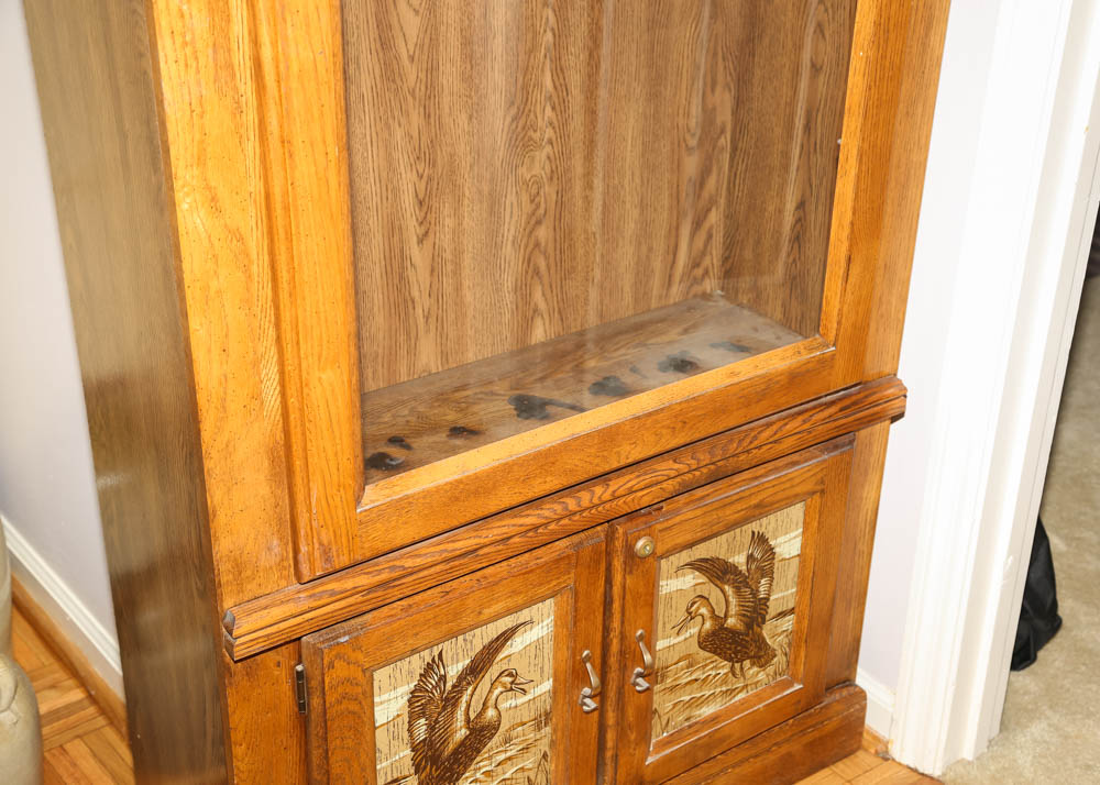 Oak Gun Display Cabinet