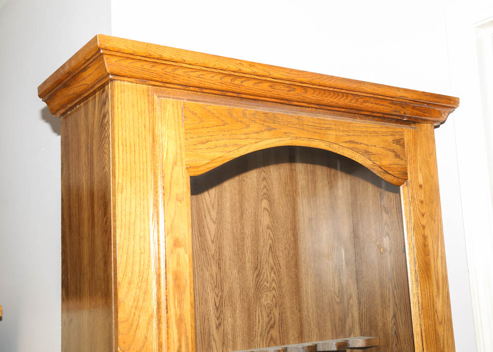 Oak Gun Display Cabinet
