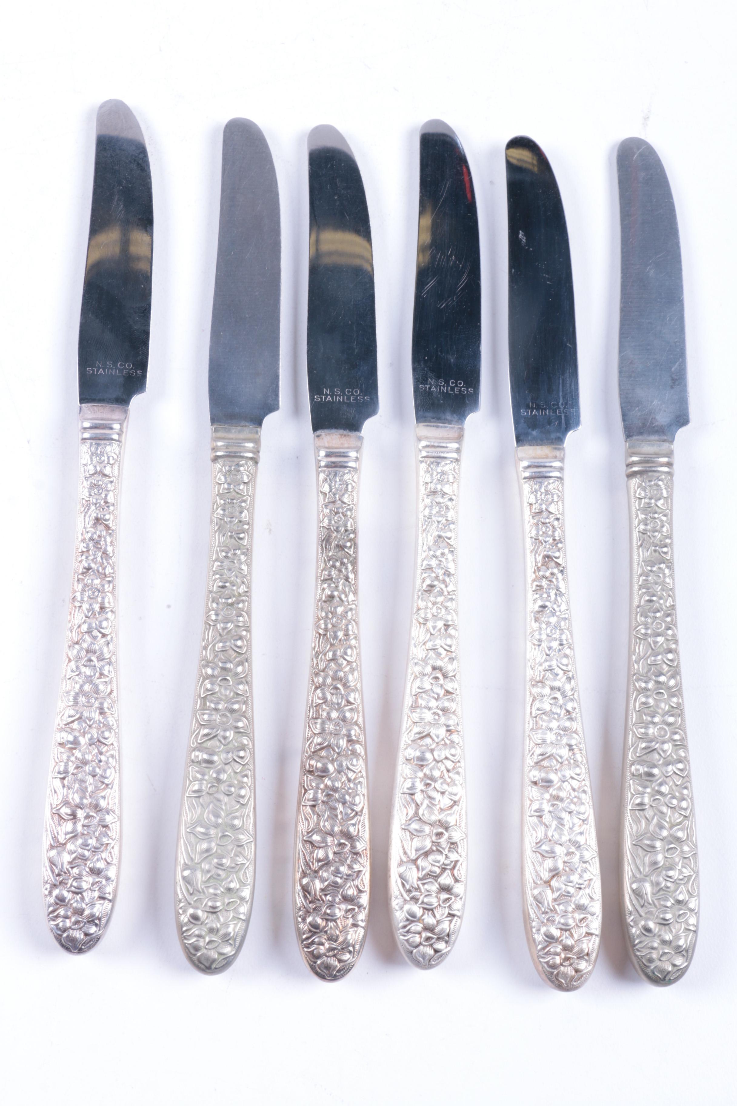 National Silver Co. "Narcissus" Silver Plate Flatware Set