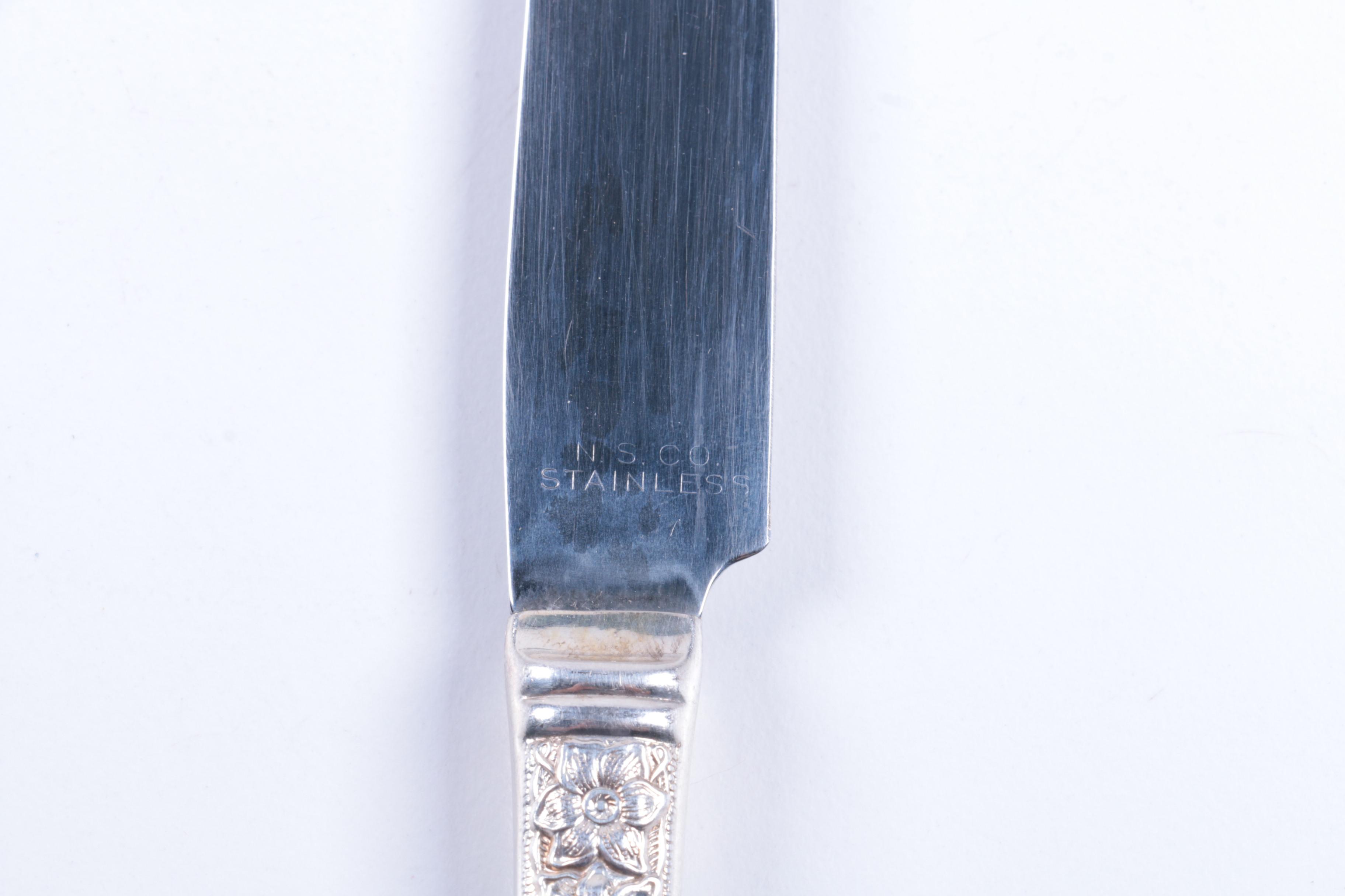 National Silver Co. "Narcissus" Silver Plate Flatware Set