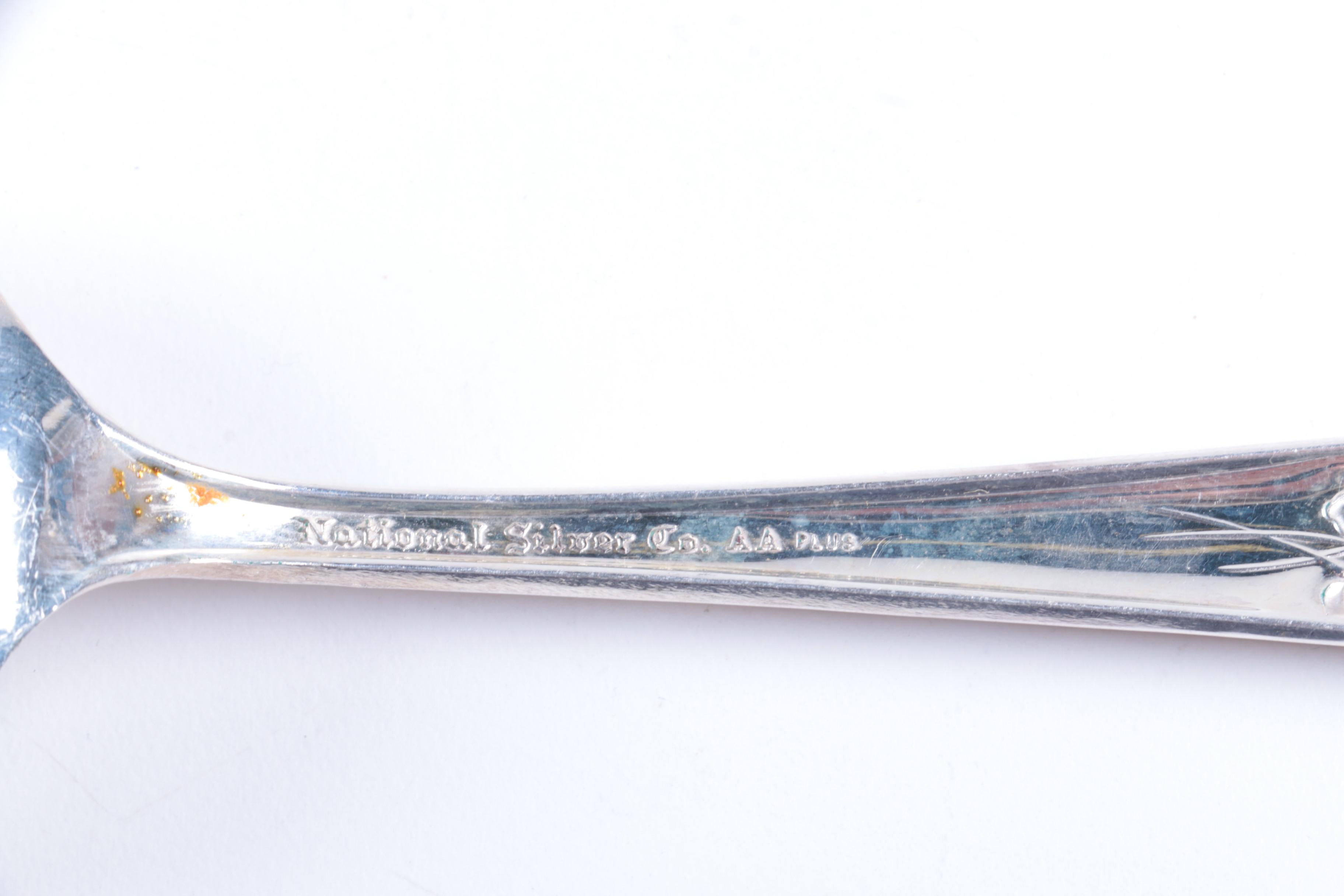 National Silver Co. "Narcissus" Silver Plate Flatware Set