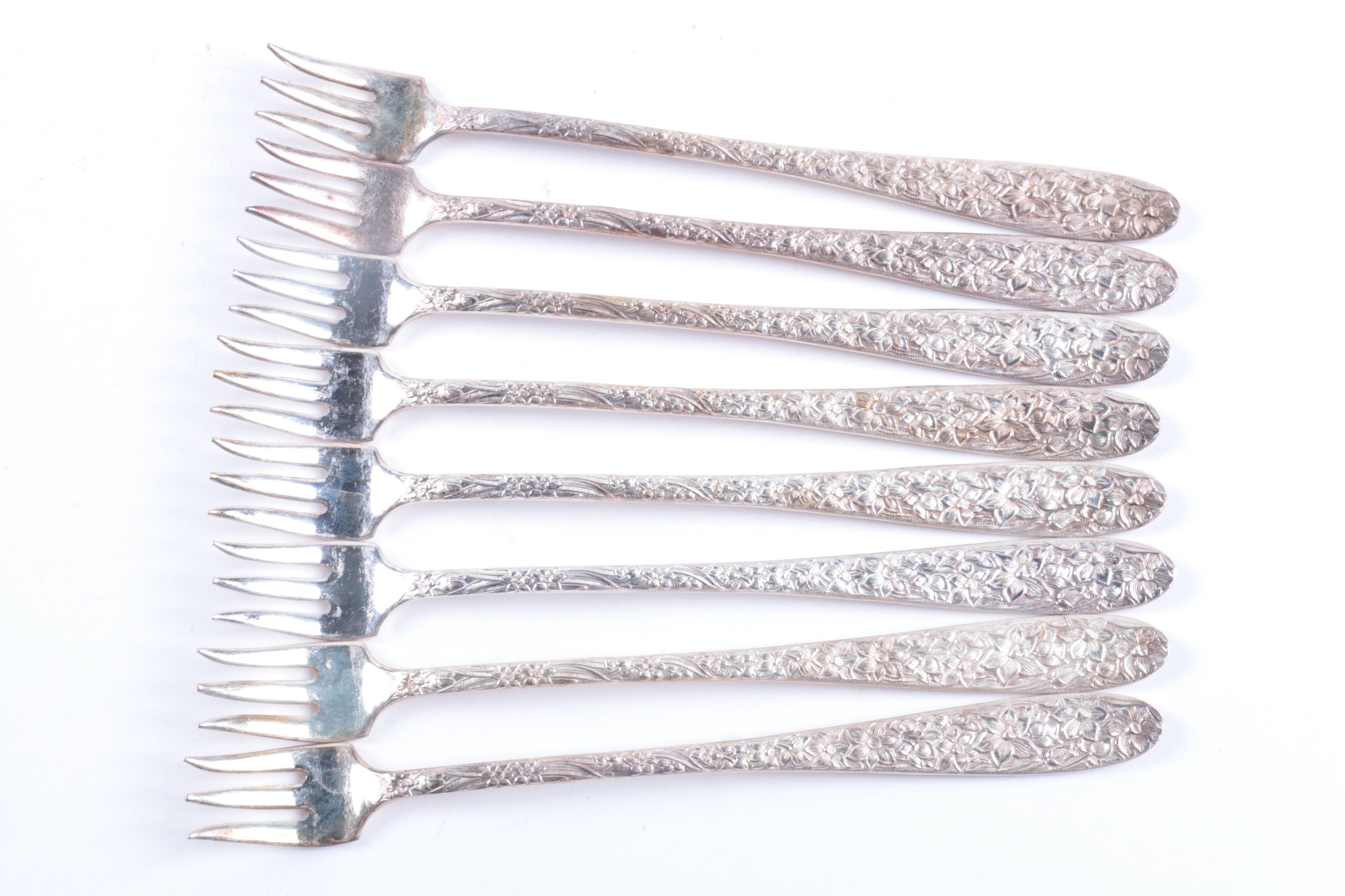 National Silver Co. "Narcissus" Silver Plate Flatware Set