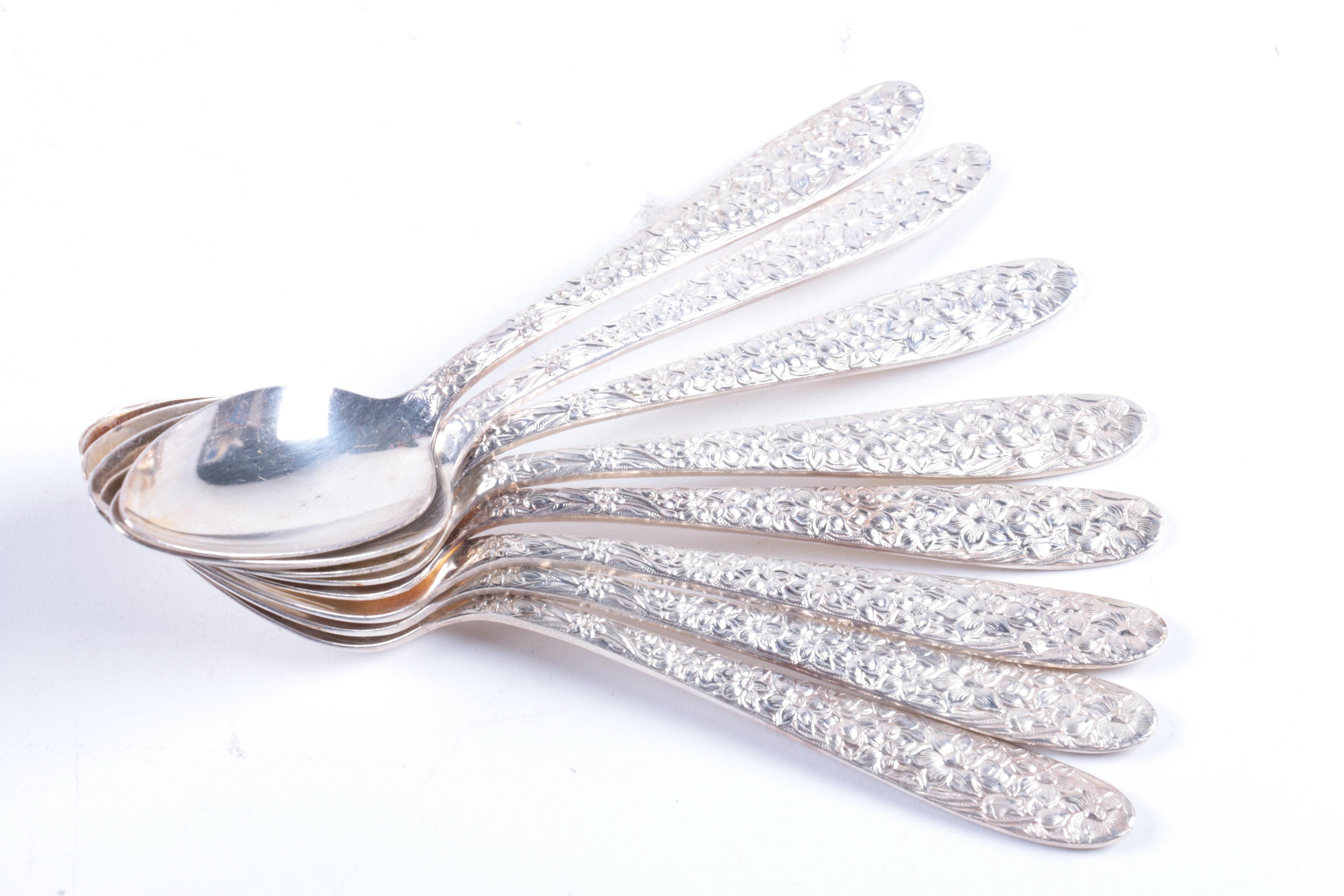 National Silver Co. "Narcissus" Silver Plate Flatware Set