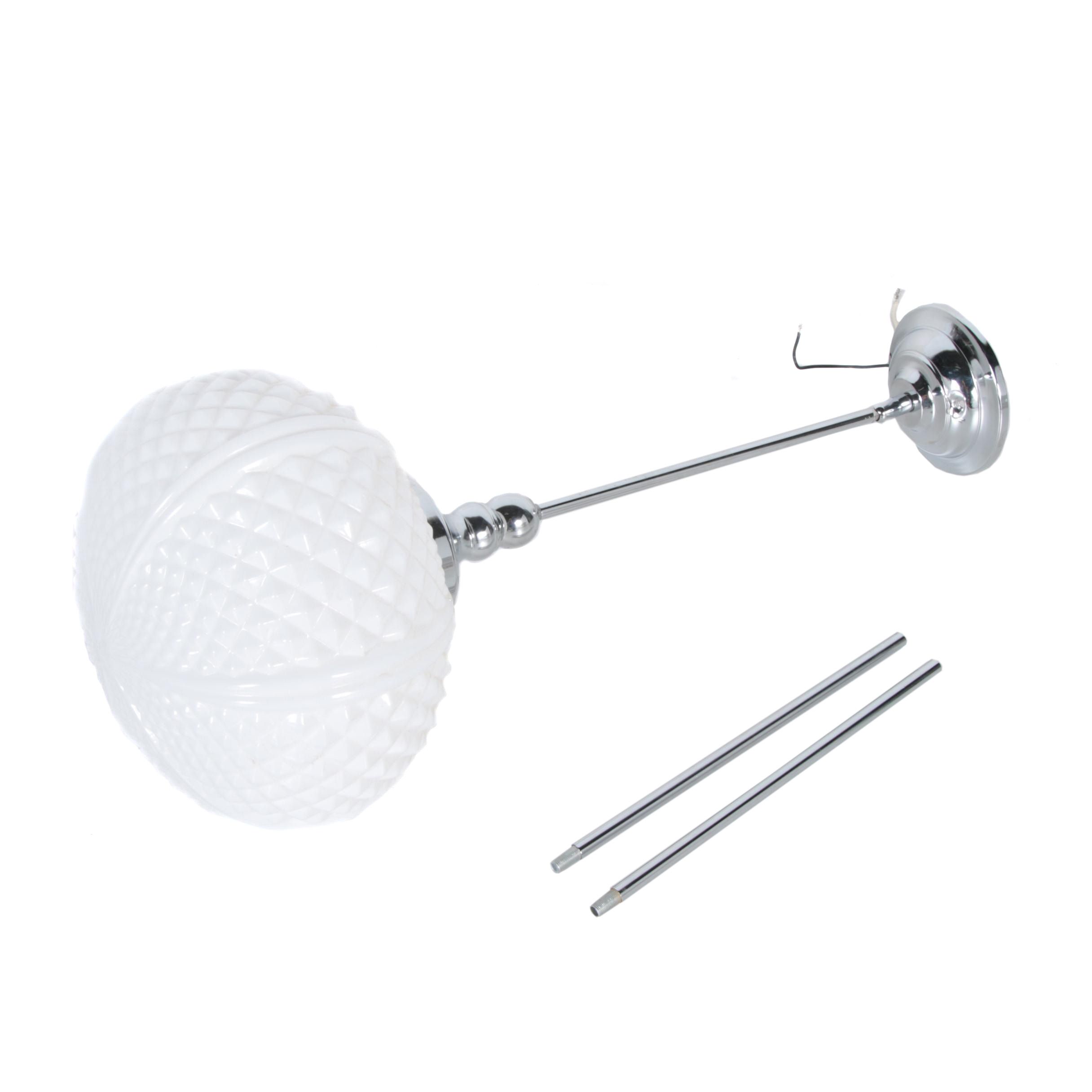 Milk Glass Hanging Globe Ceiling Fixture