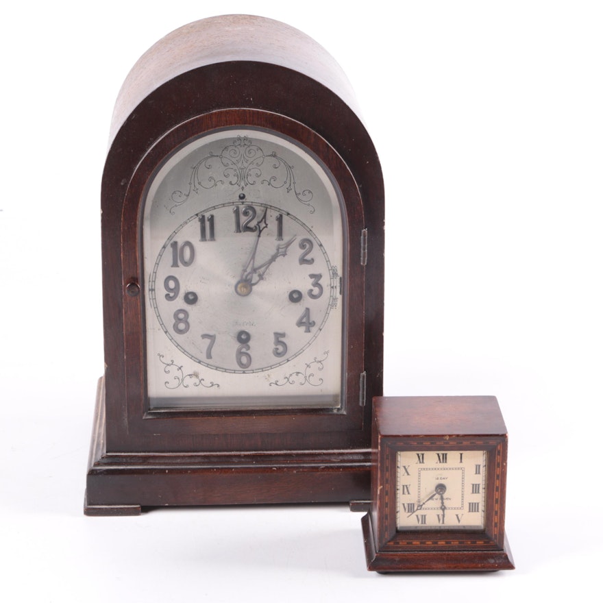 New Haven & Revere Wooden Mantel Clocks