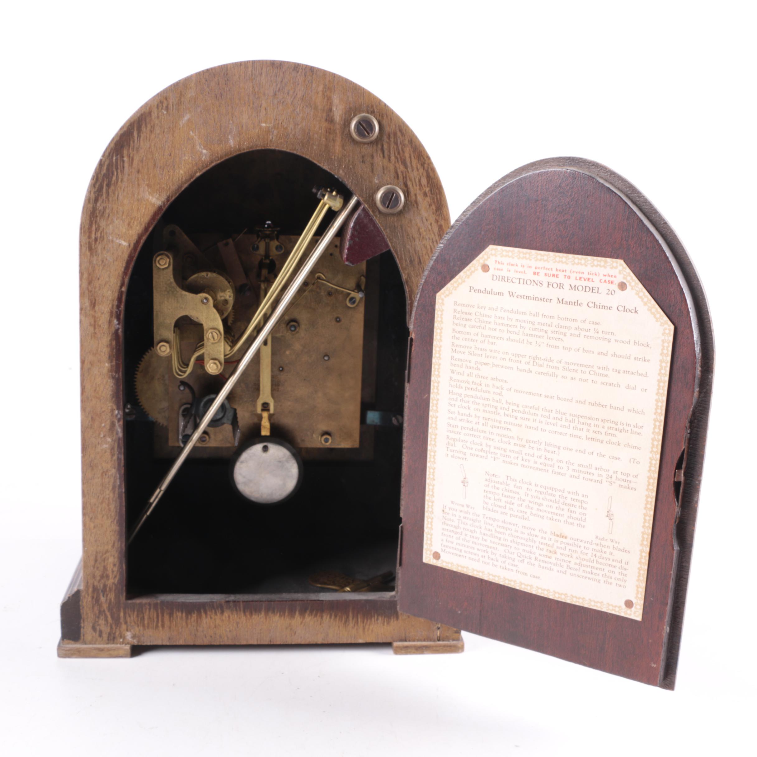 New Haven & Revere Wooden Mantel Clocks