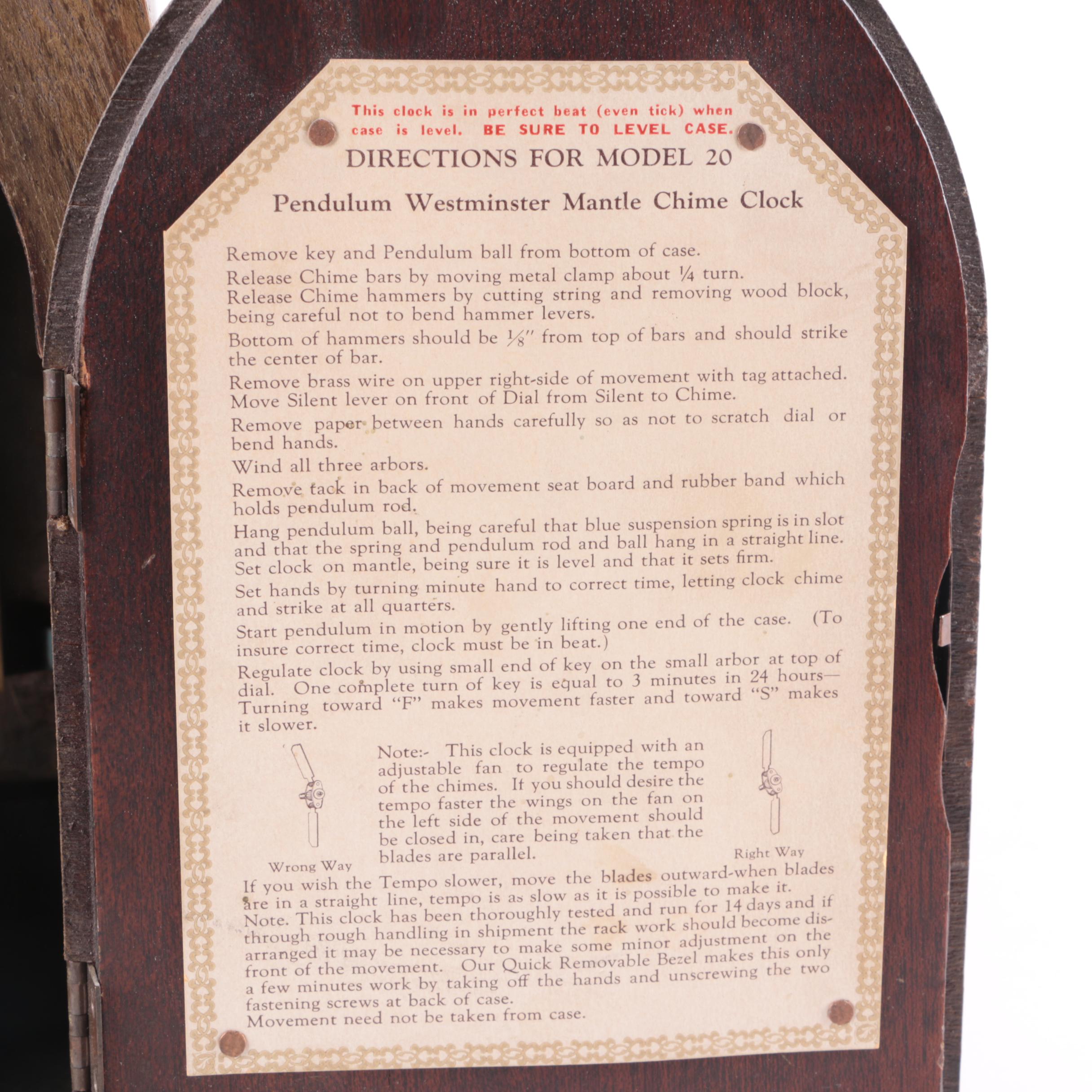 New Haven & Revere Wooden Mantel Clocks