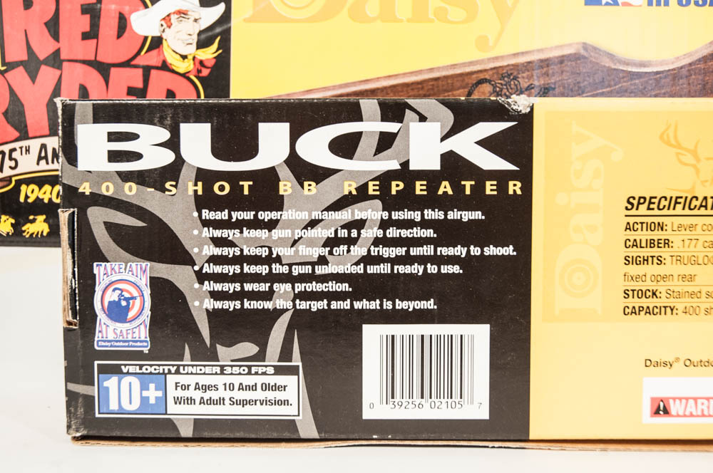 Daisy BB Rifles Including the Red Ryder and Buck 400 Models