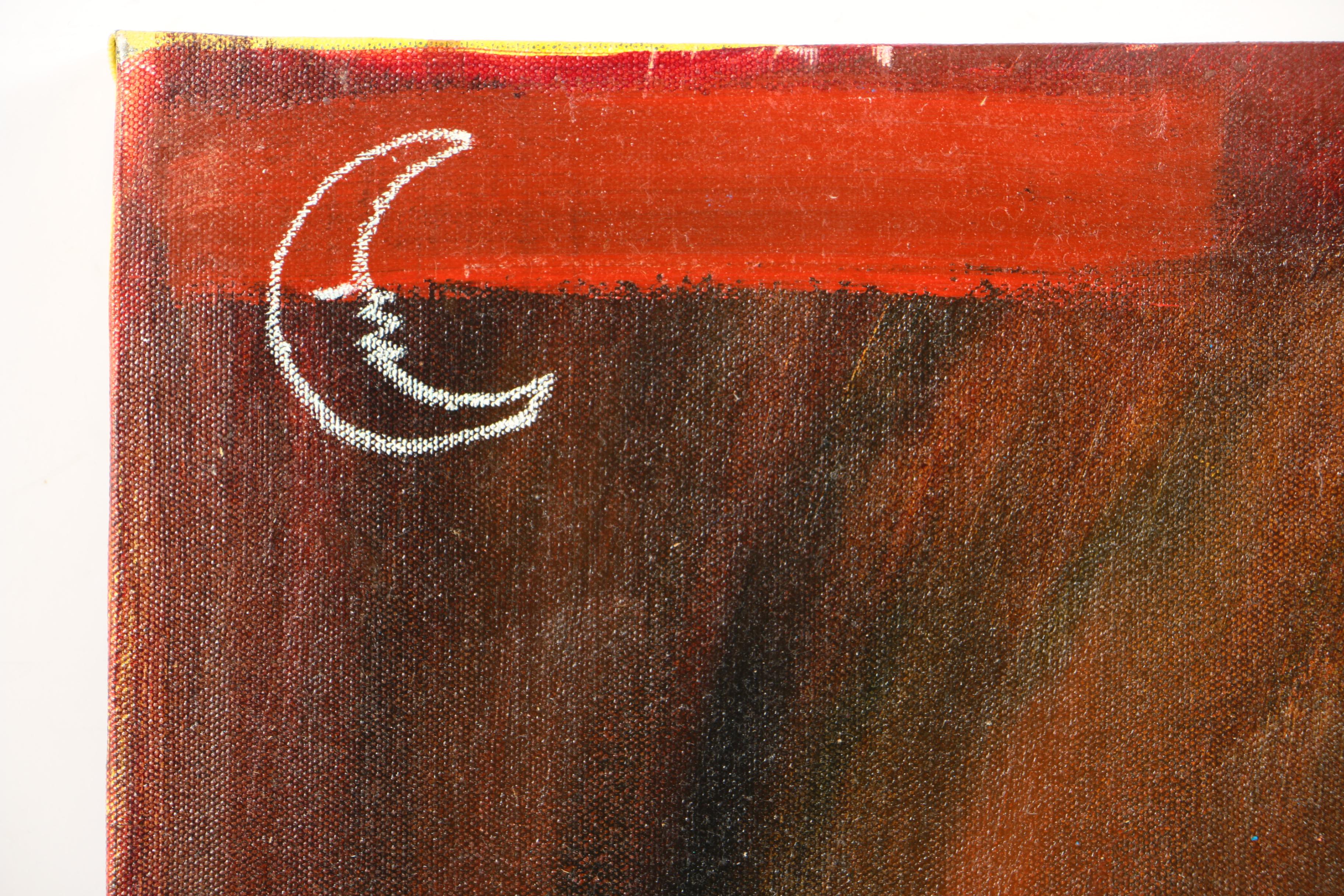 Gustavo Araya 2003 Mixed Media Painting on Canvas "Mono #2"