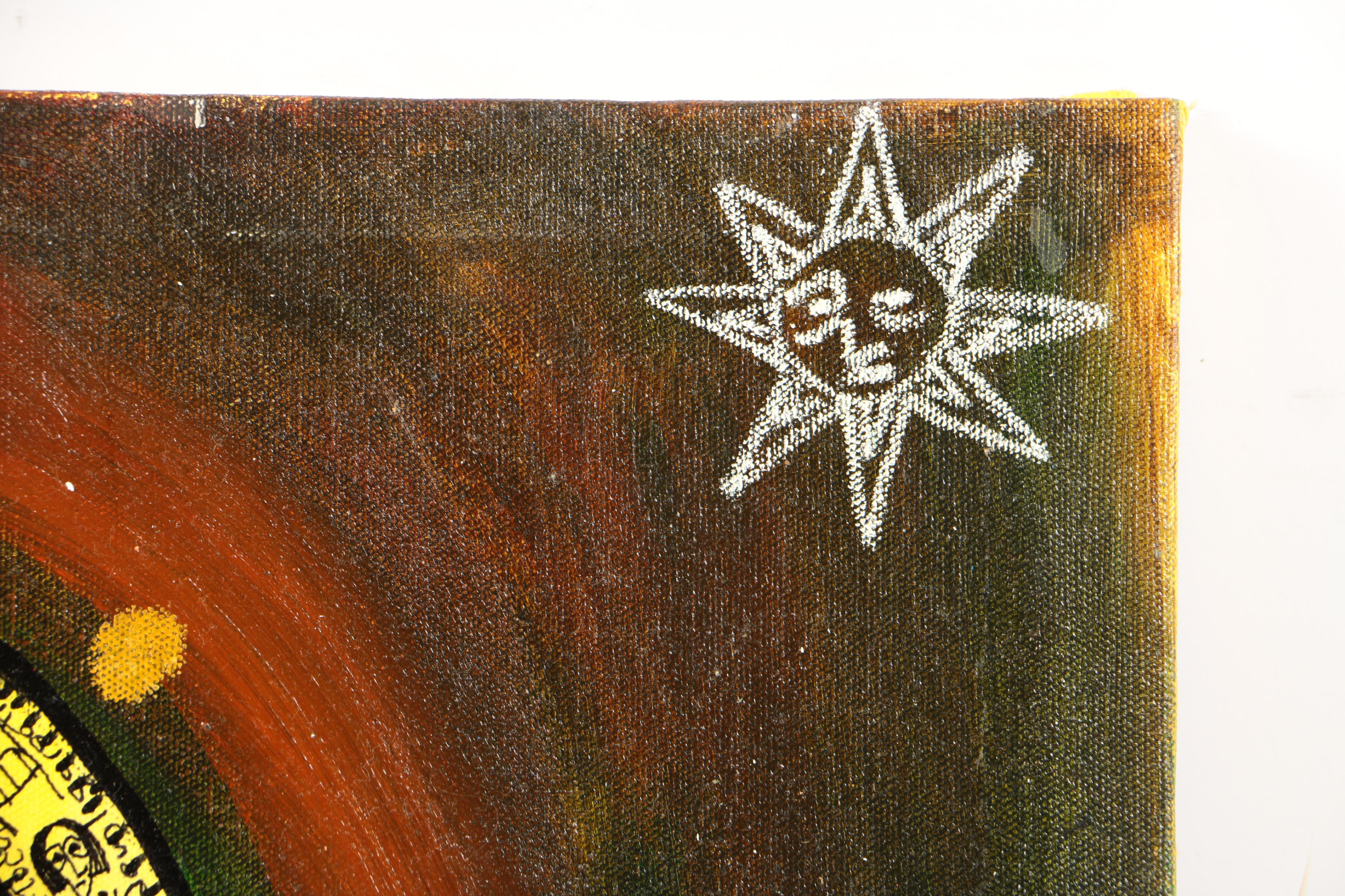 Gustavo Araya 2003 Mixed Media Painting on Canvas "Mono #2"