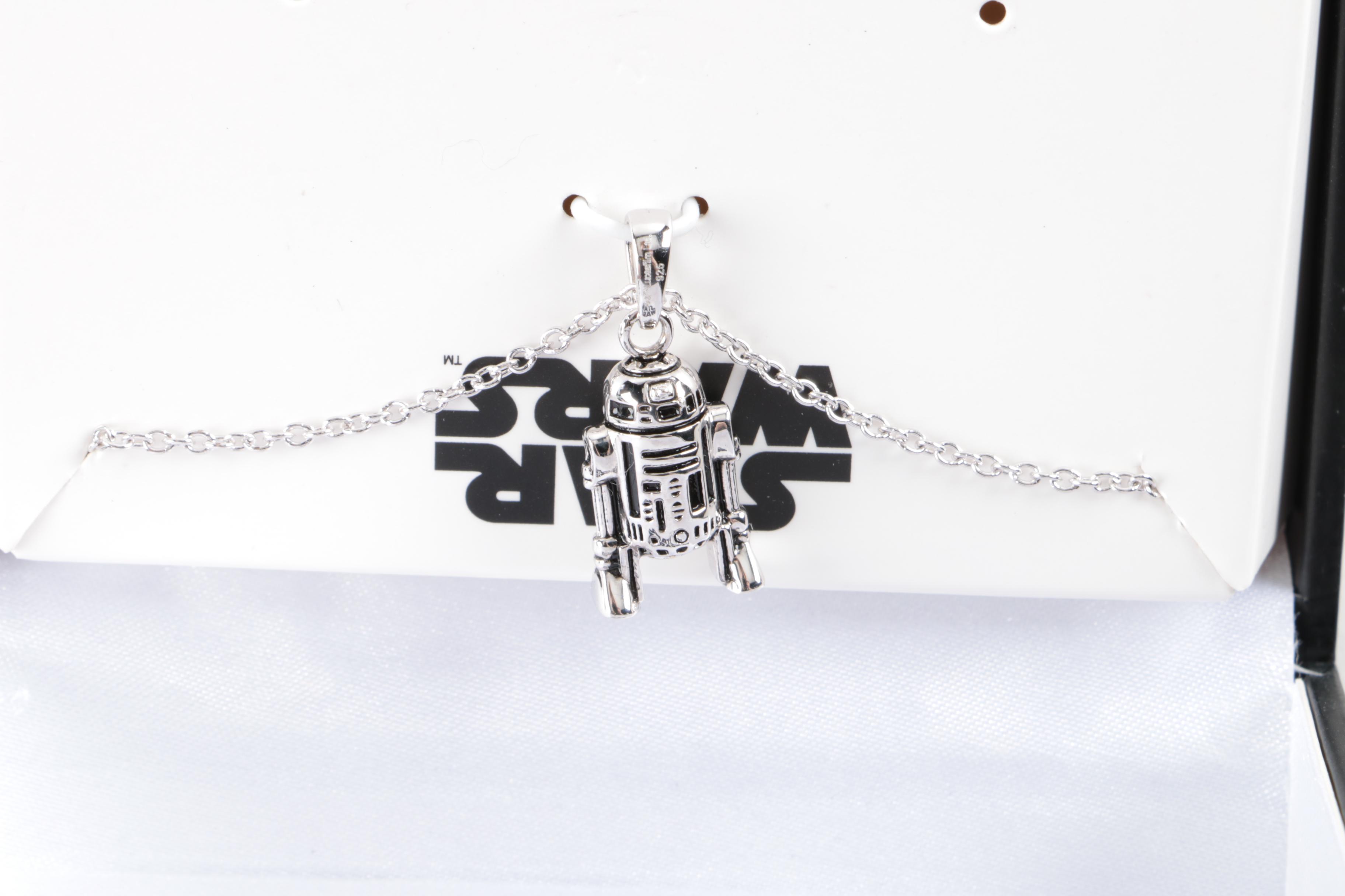 Star Wars Sterling Silver Jewelry Including Yoda, R2-D2 and BB-8