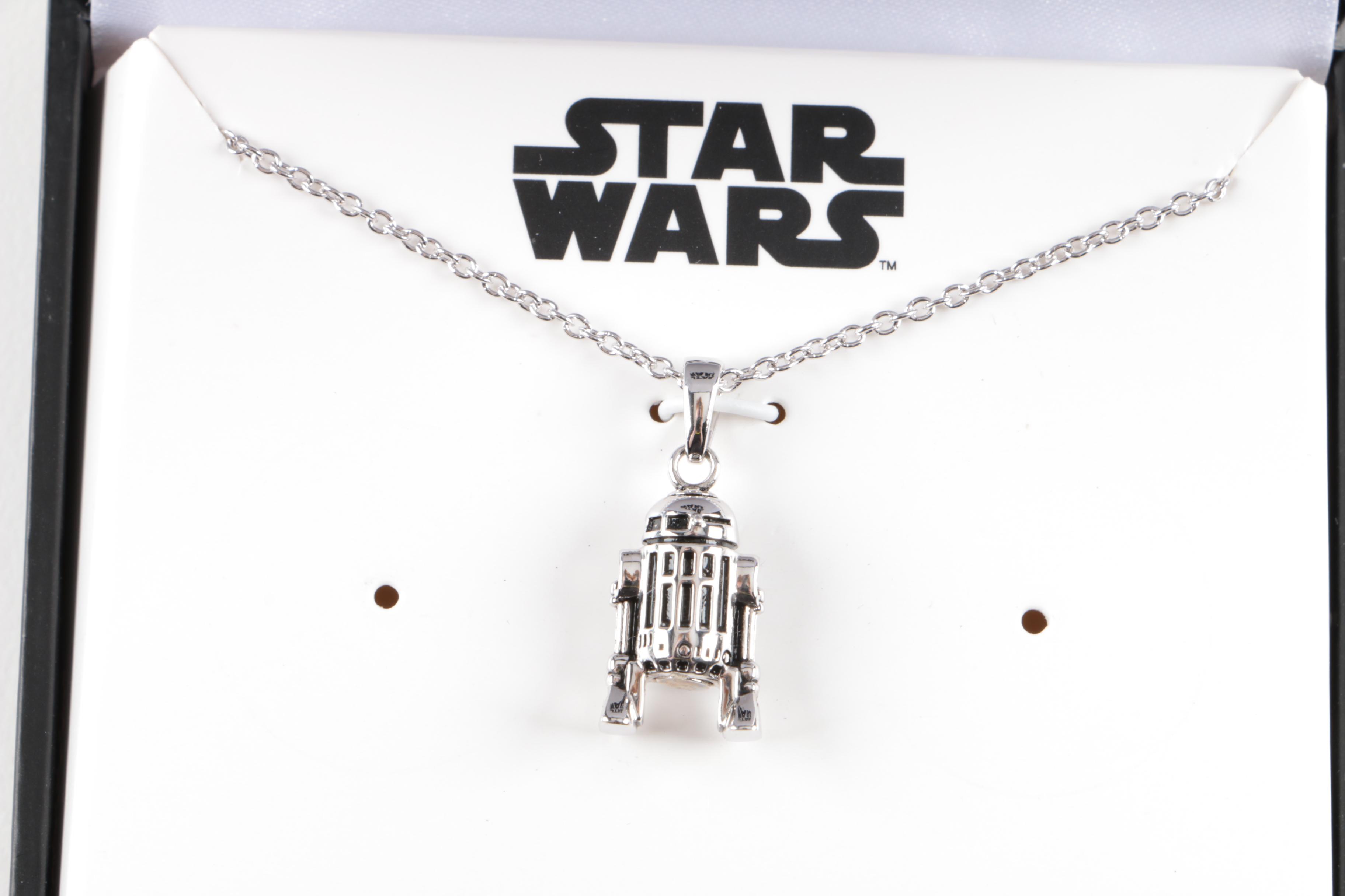 Star Wars Sterling Silver Jewelry Including Yoda, R2-D2 and BB-8