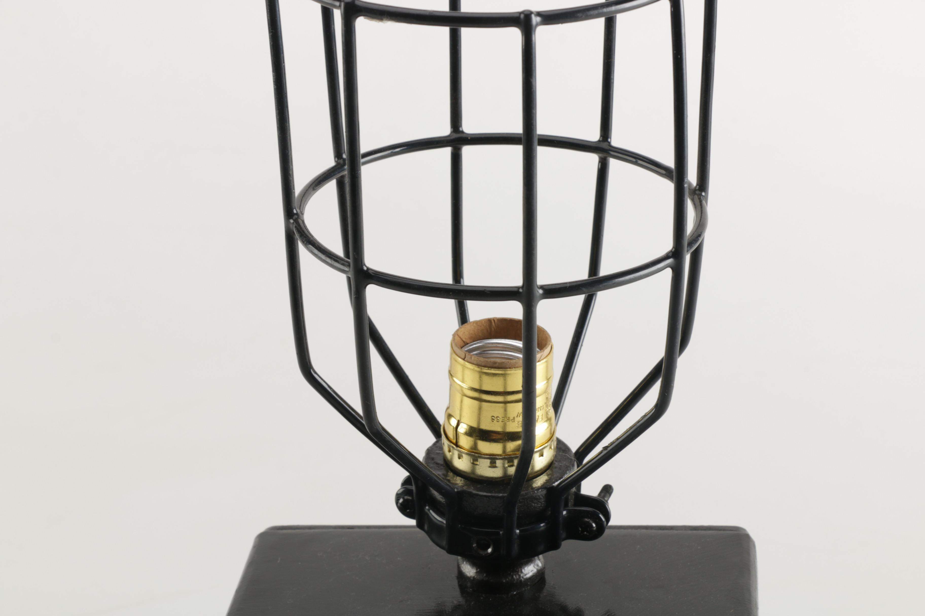 Industrial Steampunk Themed Voltage Meter Table Light