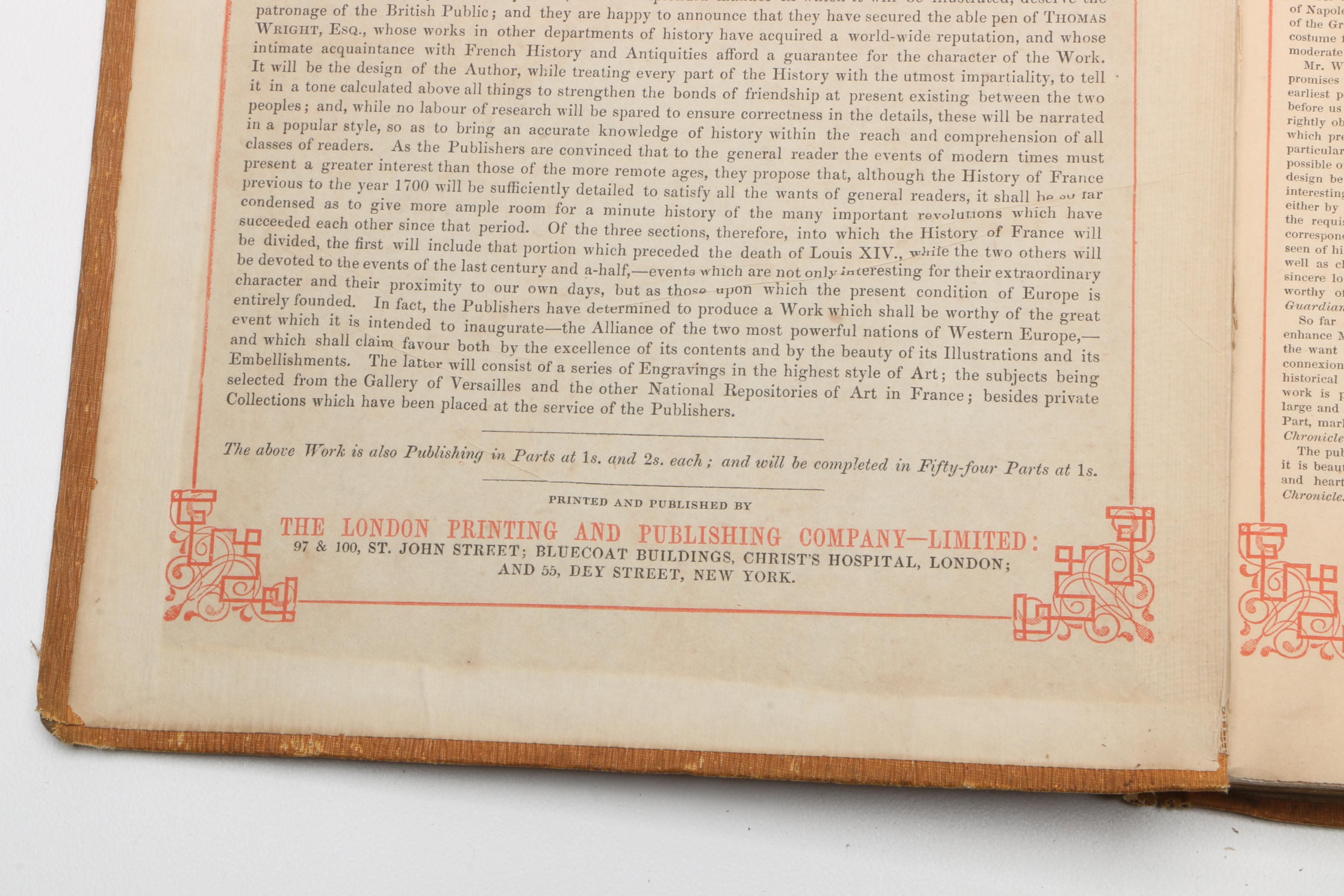 1850s "The History of England From the Reign of George III" Volumes