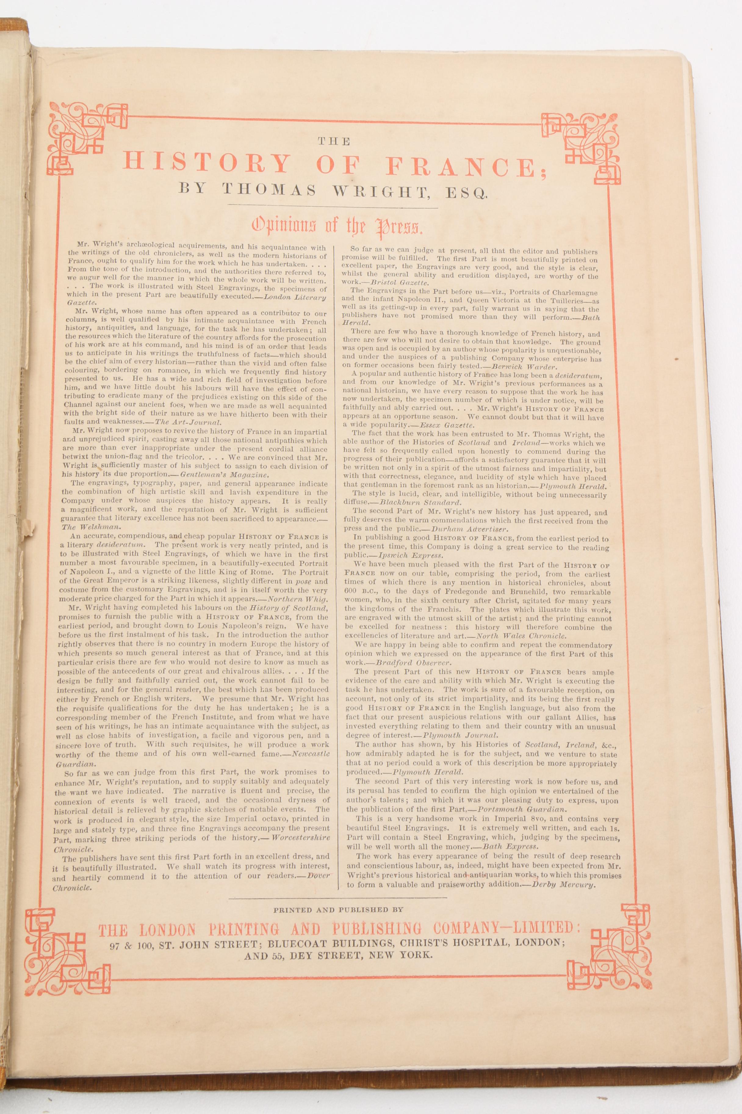 1850s "The History of England From the Reign of George III" Volumes