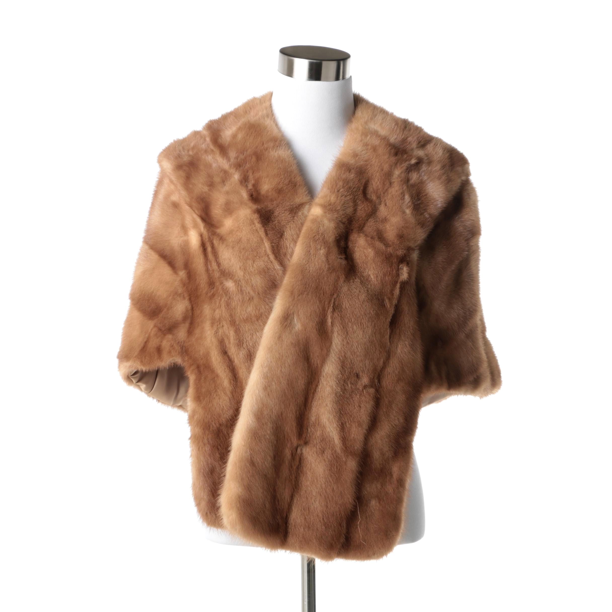 Vintage Pastel Mink Fur Stole