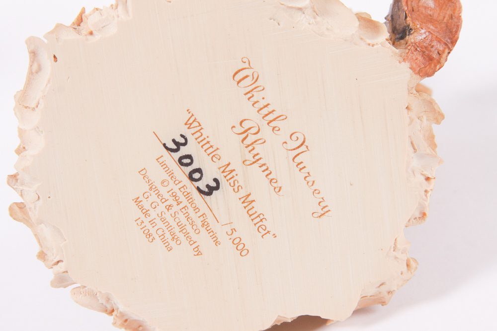 Limited Edition Enesco "Whittle Nursery Rhymes" Figurines by G.G. Santiago