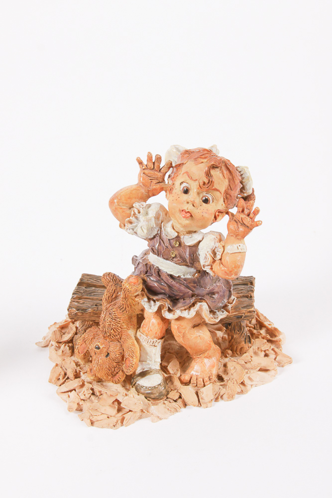 Limited Edition Enesco "Whittle Nursery Rhymes" Figurines by G.G. Santiago