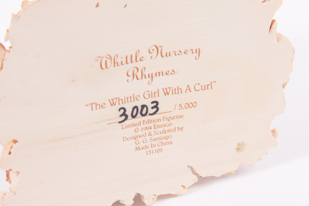 Limited Edition Enesco "Whittle Nursery Rhymes" Figurines by G.G. Santiago