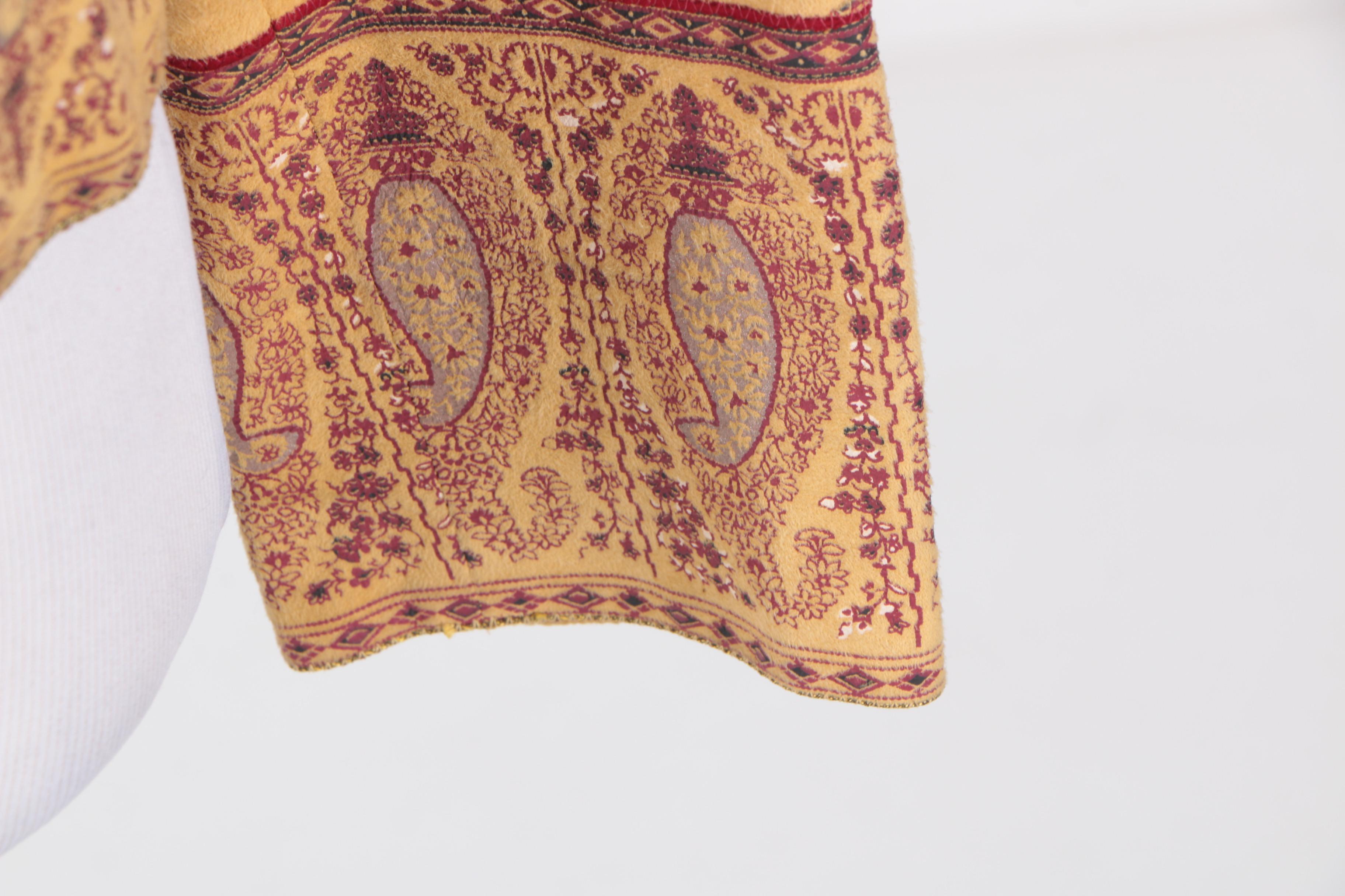 Circa 1980s Roberto Cavalli Printed Leather Jacket