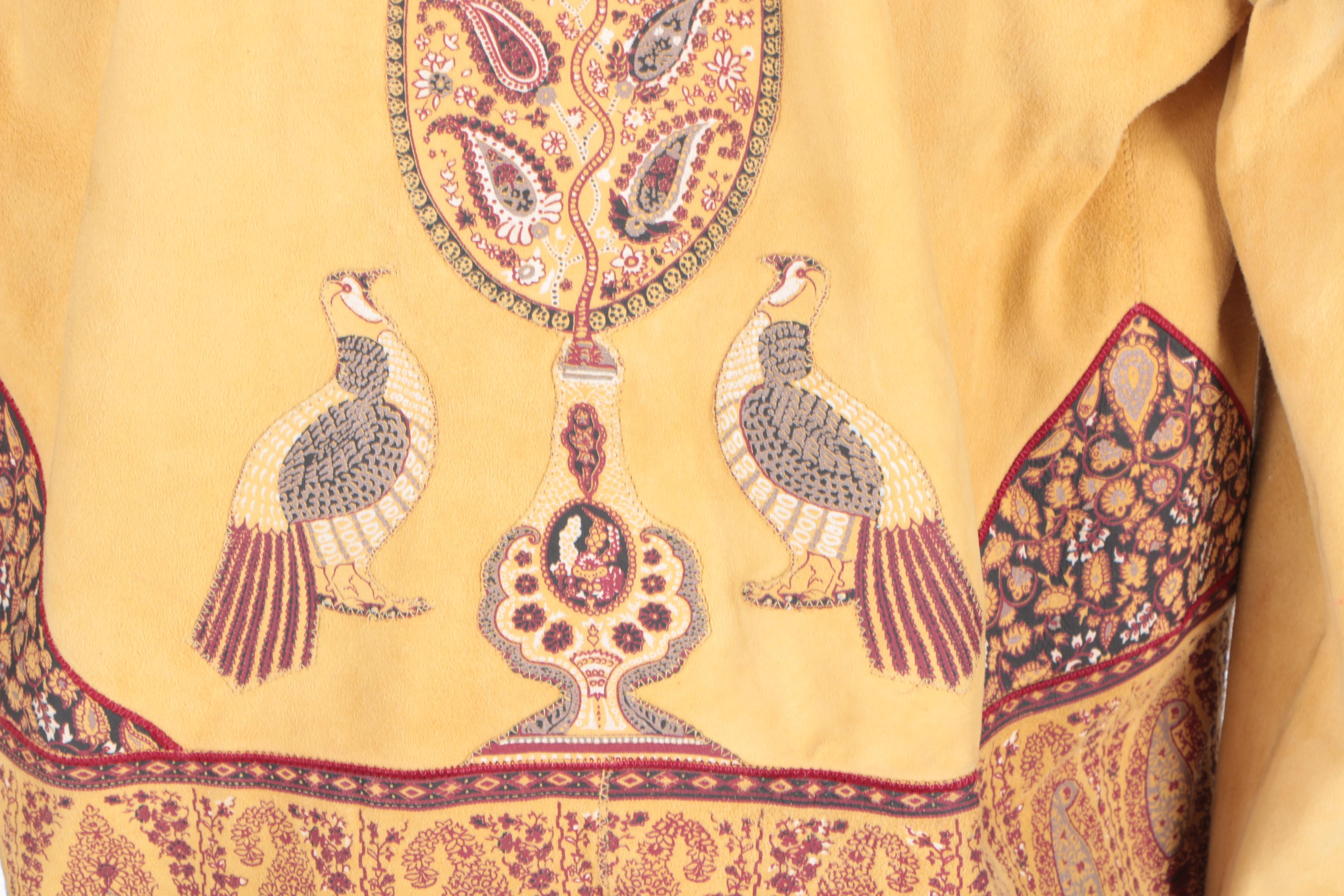 Circa 1980s Roberto Cavalli Printed Leather Jacket