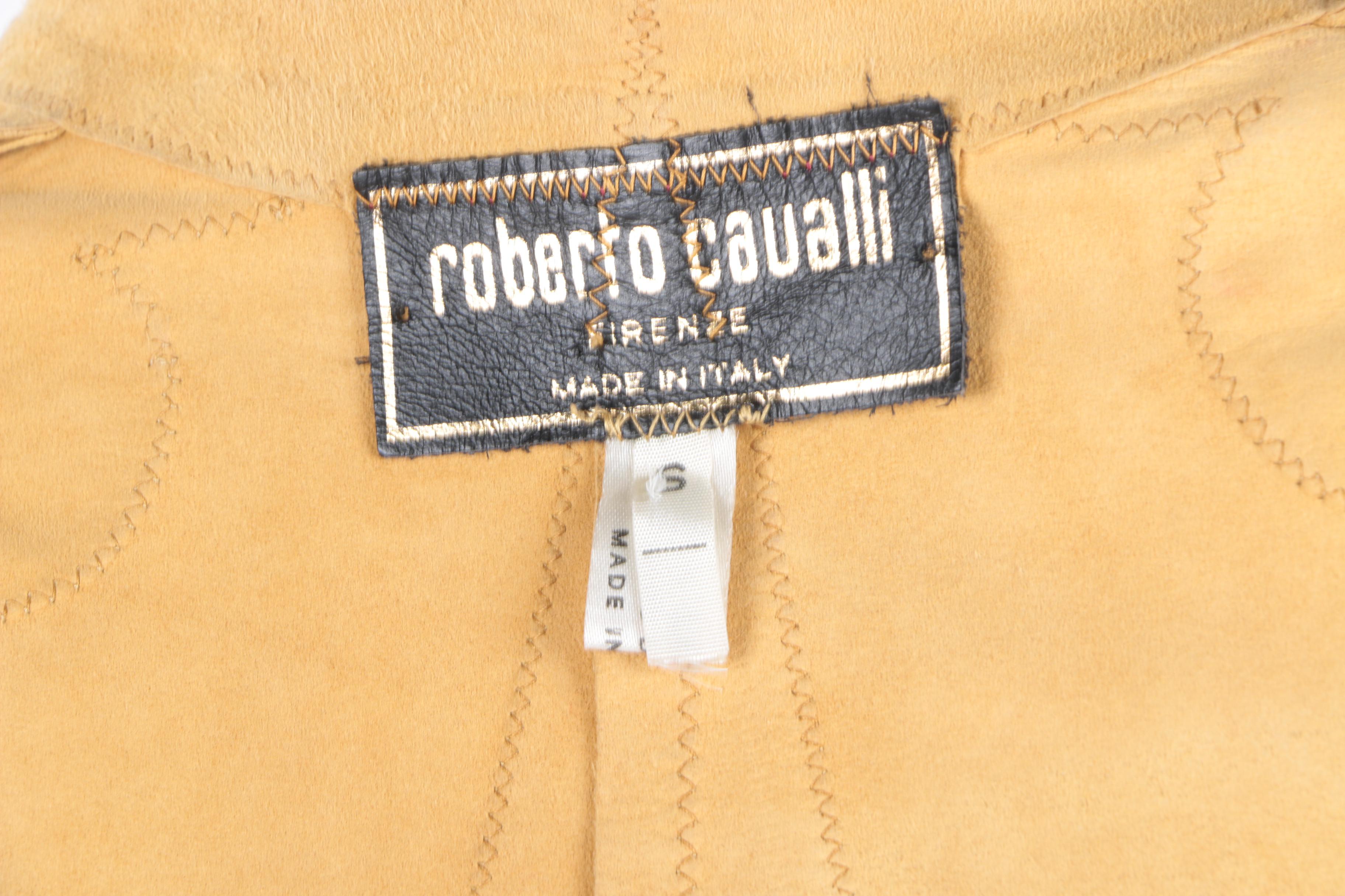 Circa 1980s Roberto Cavalli Printed Leather Jacket