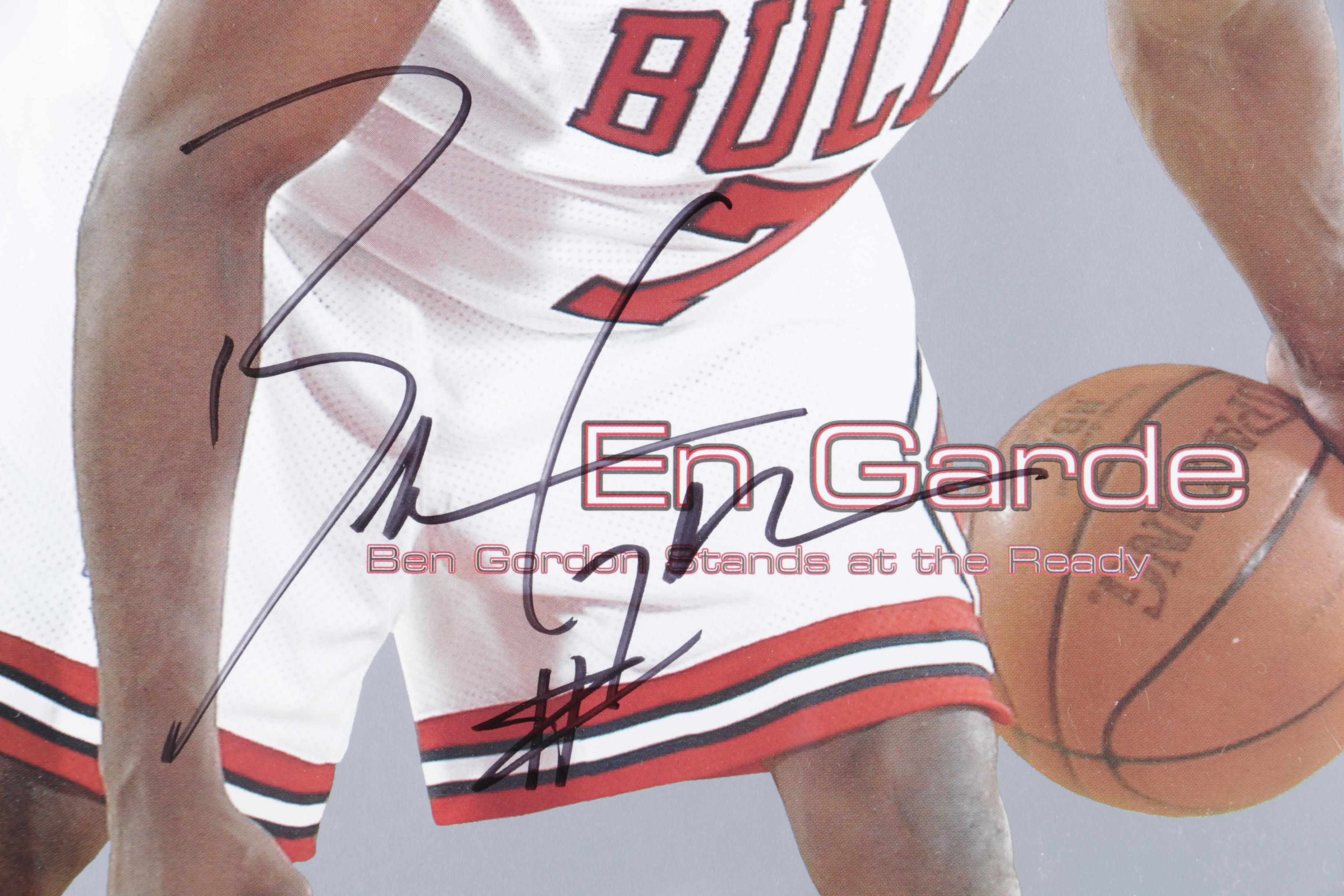 Ben Gordon Autographed Game Program Framed with Poster