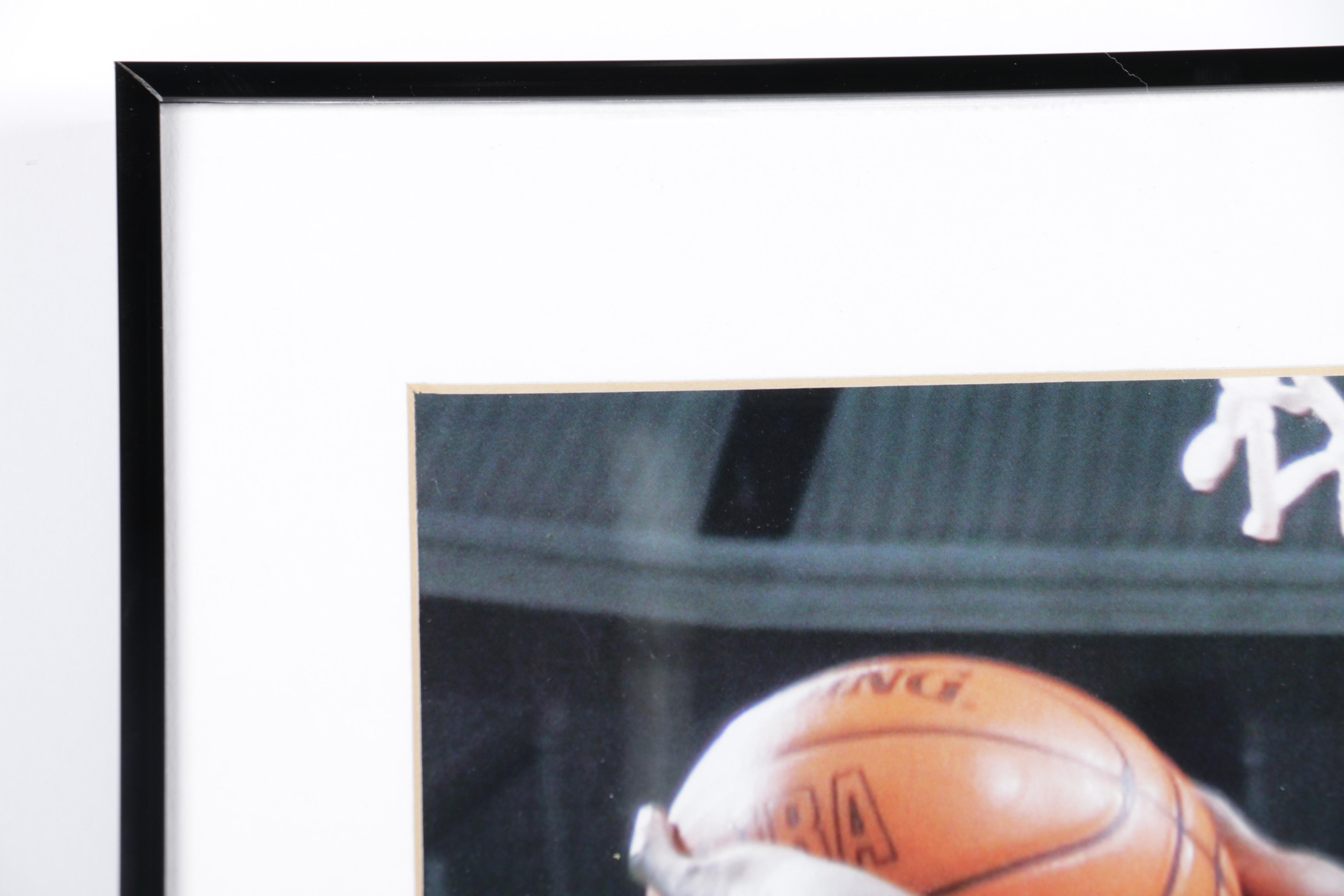 Ben Gordon Autographed Game Program Framed with Poster