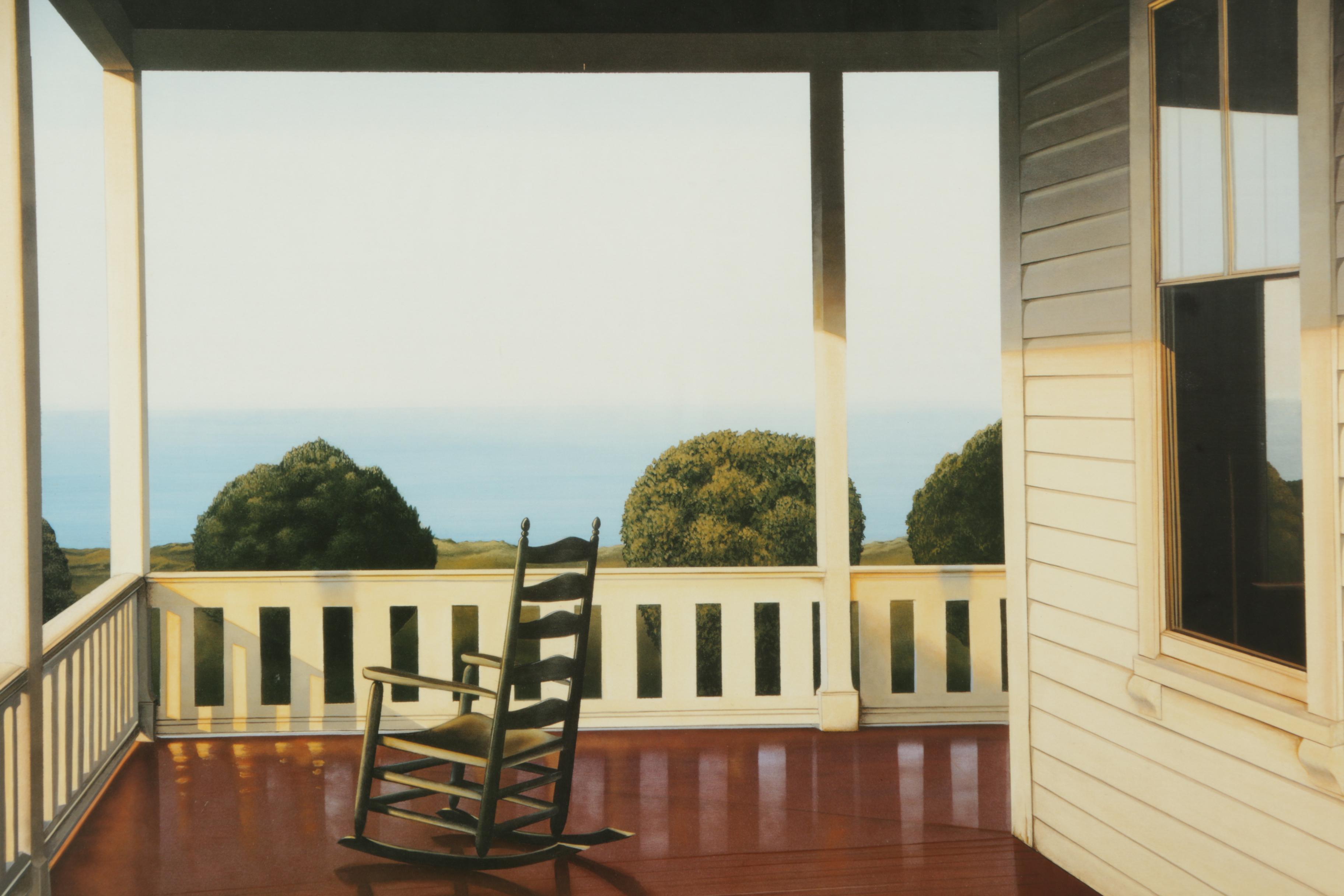 Offset Lithograph After Daniel Pollera's Painting "Late Day Rocker"