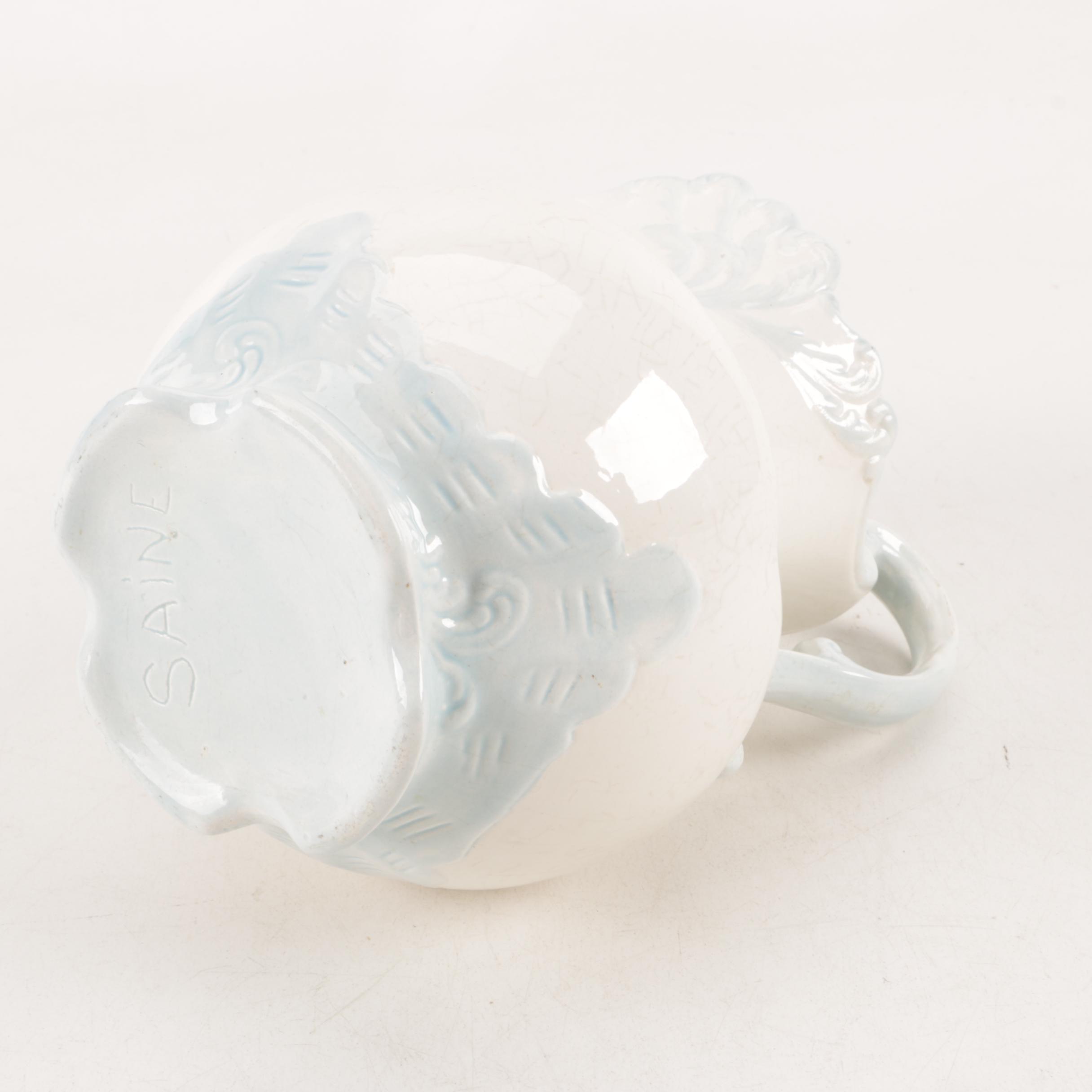 Capodimonte Style Cherub Pitcher and Ceramic Pitchers